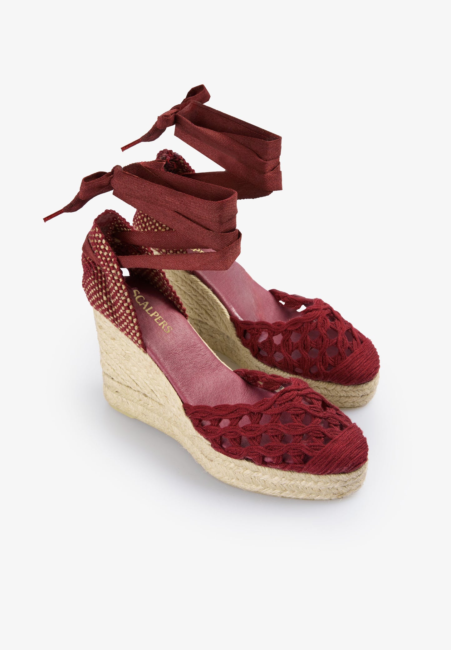 GEFLOCHTENE KEILABSATZSANDALEN AUS ESPARTOGRAS