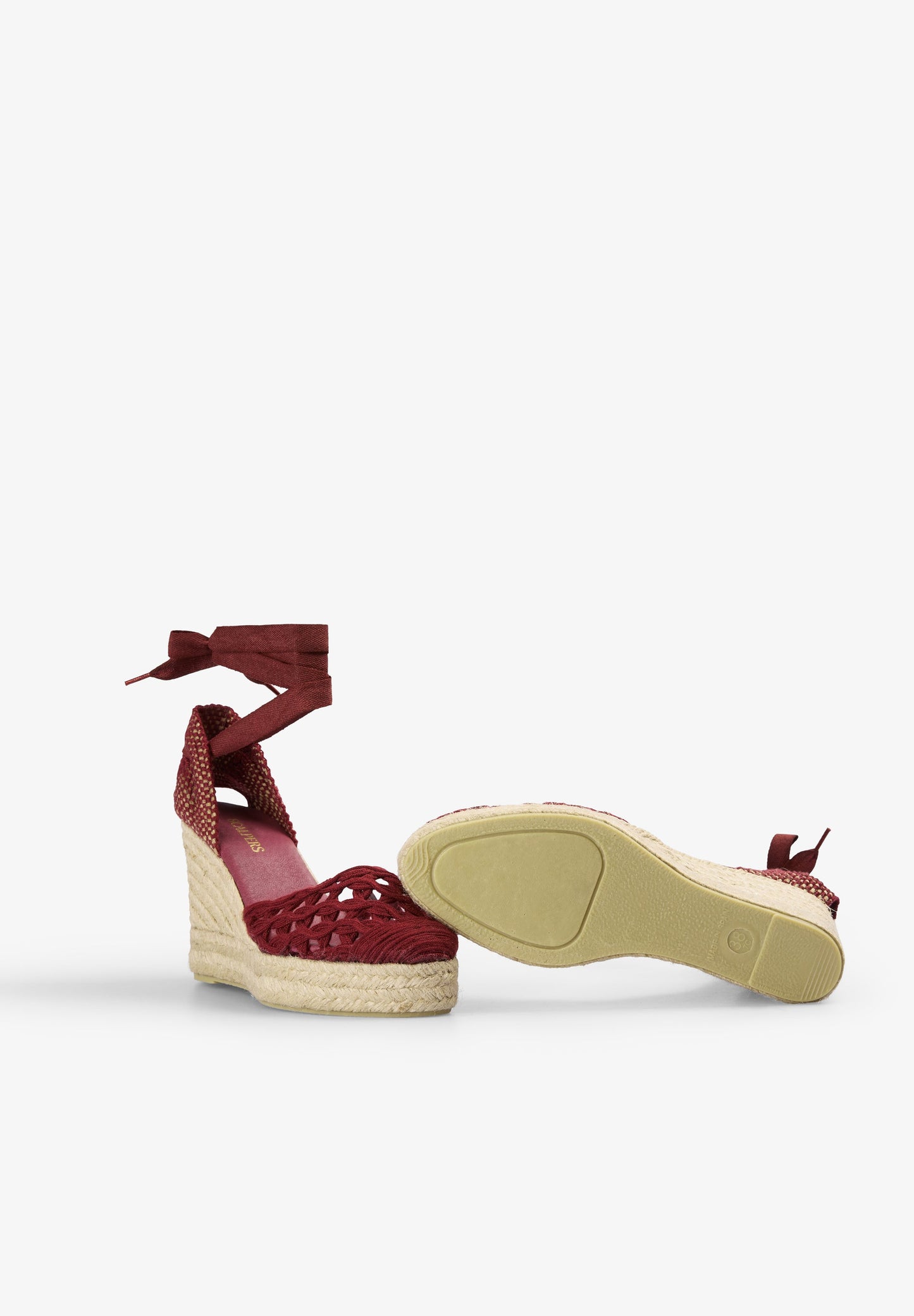 BRAIDED SANDALS WITH ESPARTO GRASS WEDGE
