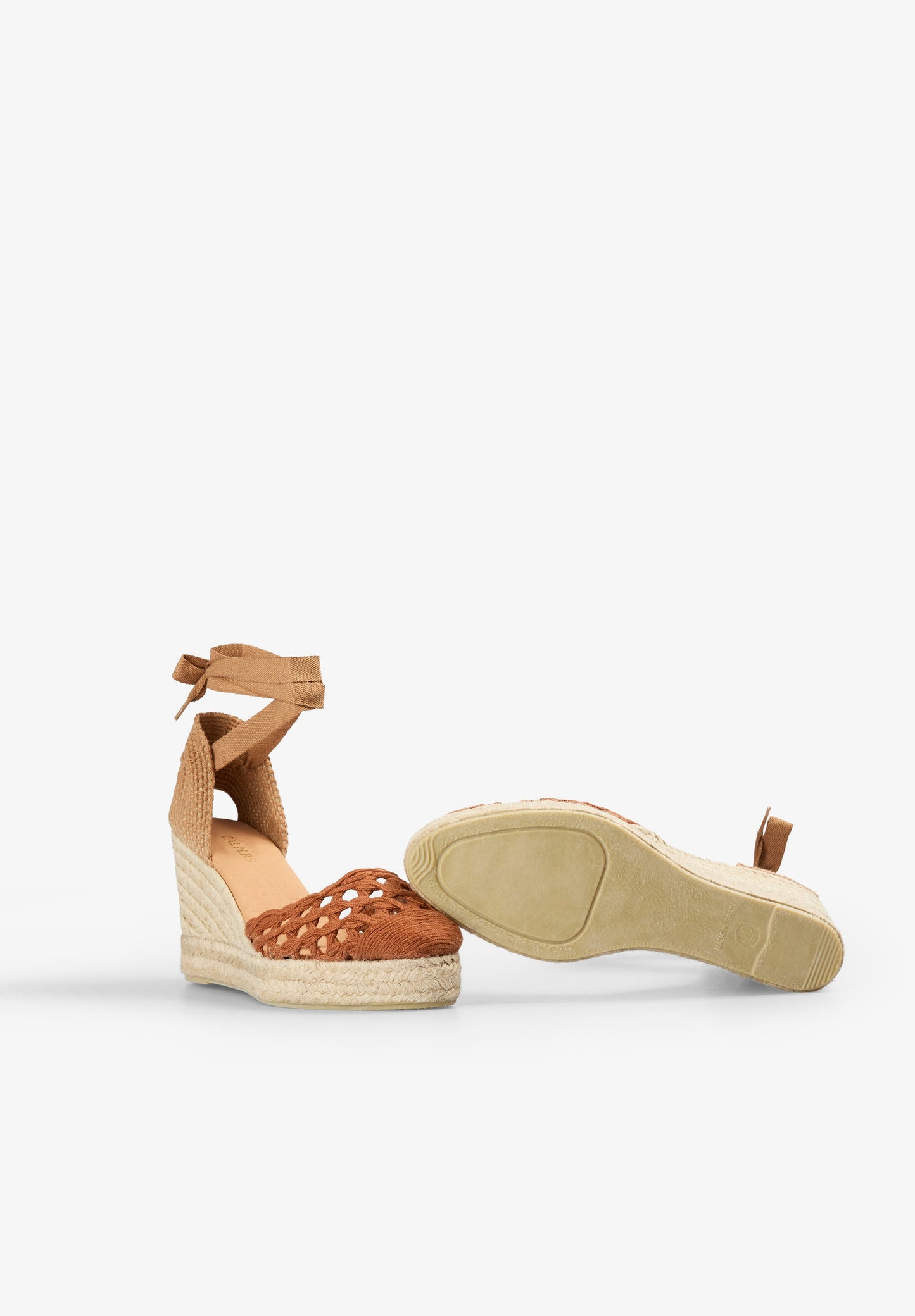 BRAIDED SANDALS WITH ESPARTO GRASS WEDGE