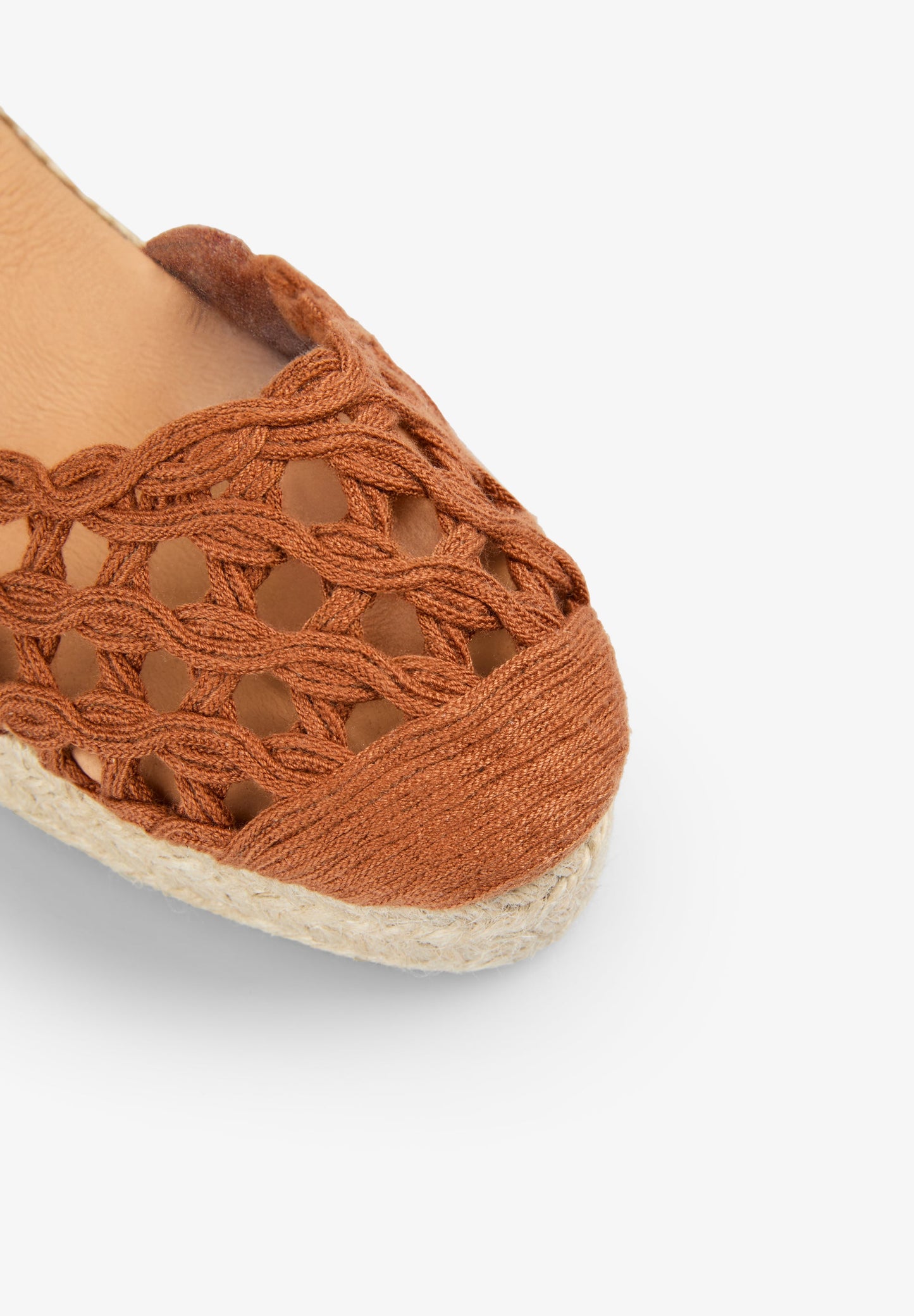 BRAIDED SANDALS WITH ESPARTO GRASS WEDGE