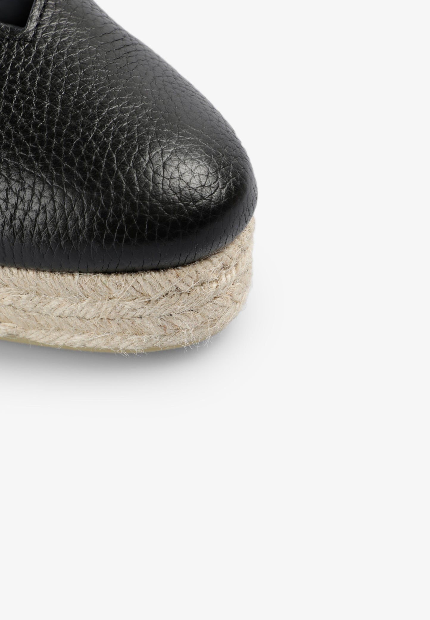 LEATHER SANDALS WITH ESPARTO GRASS WEDGE