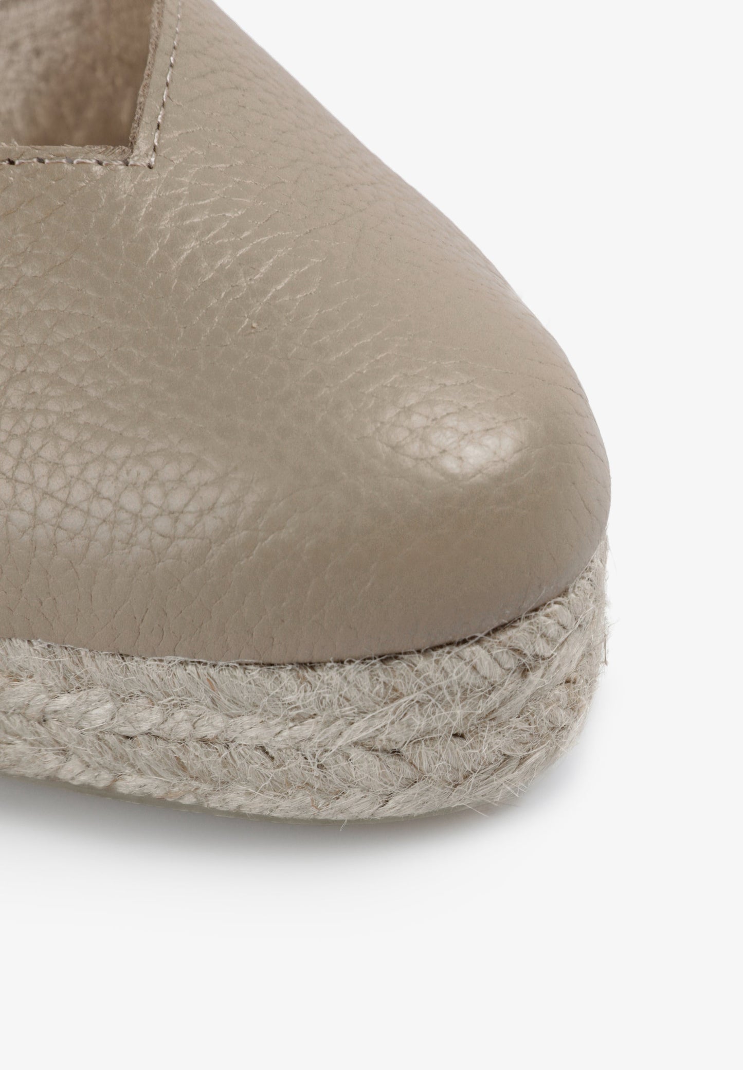 LEATHER SANDALS WITH ESPARTO GRASS WEDGE