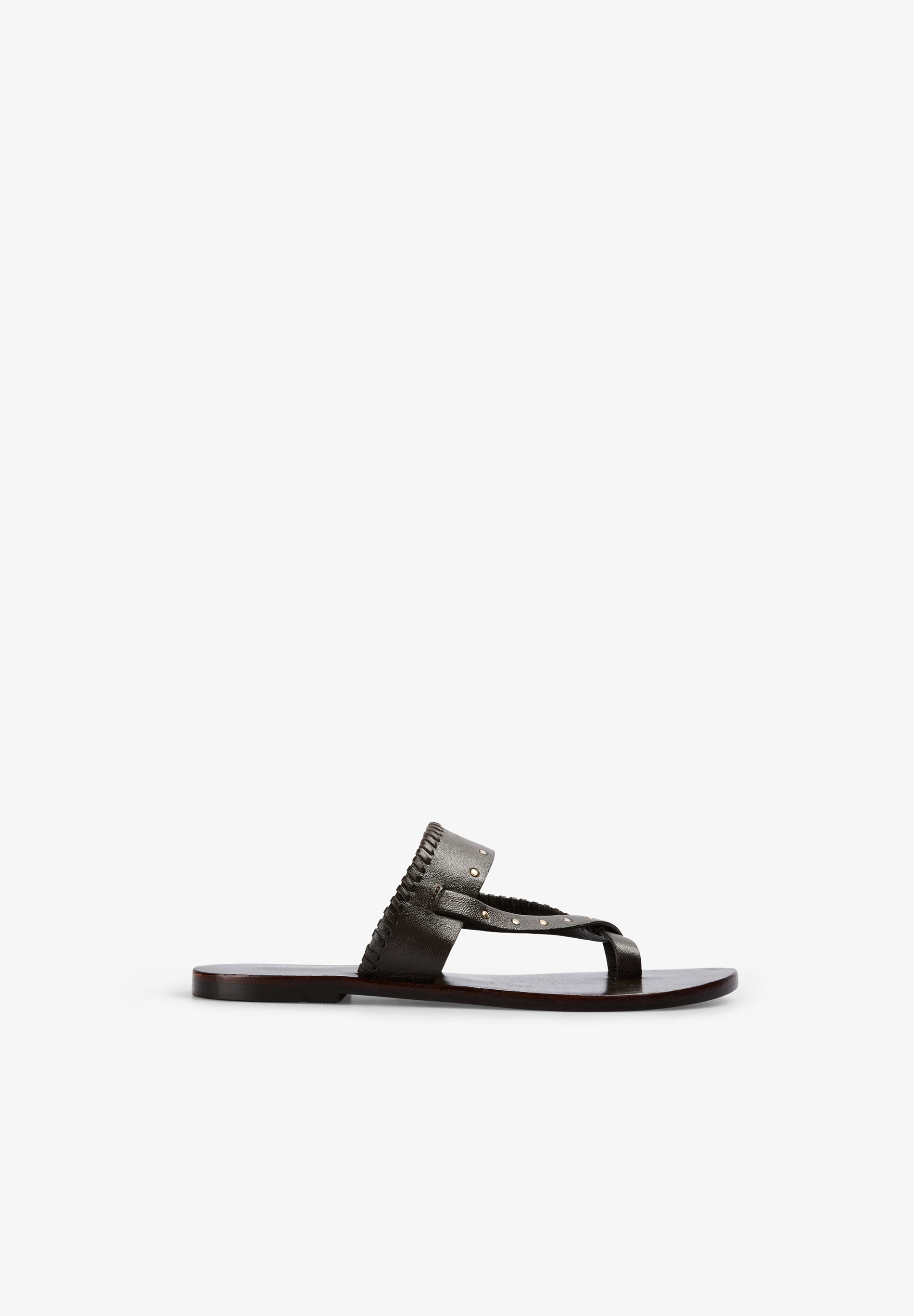 STUDDED LEATHER SANDALS