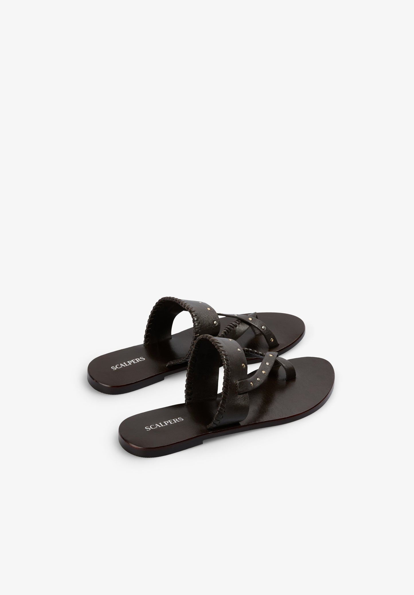 STUDDED LEATHER SANDALS