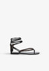 SANDALES CUIR PERLES