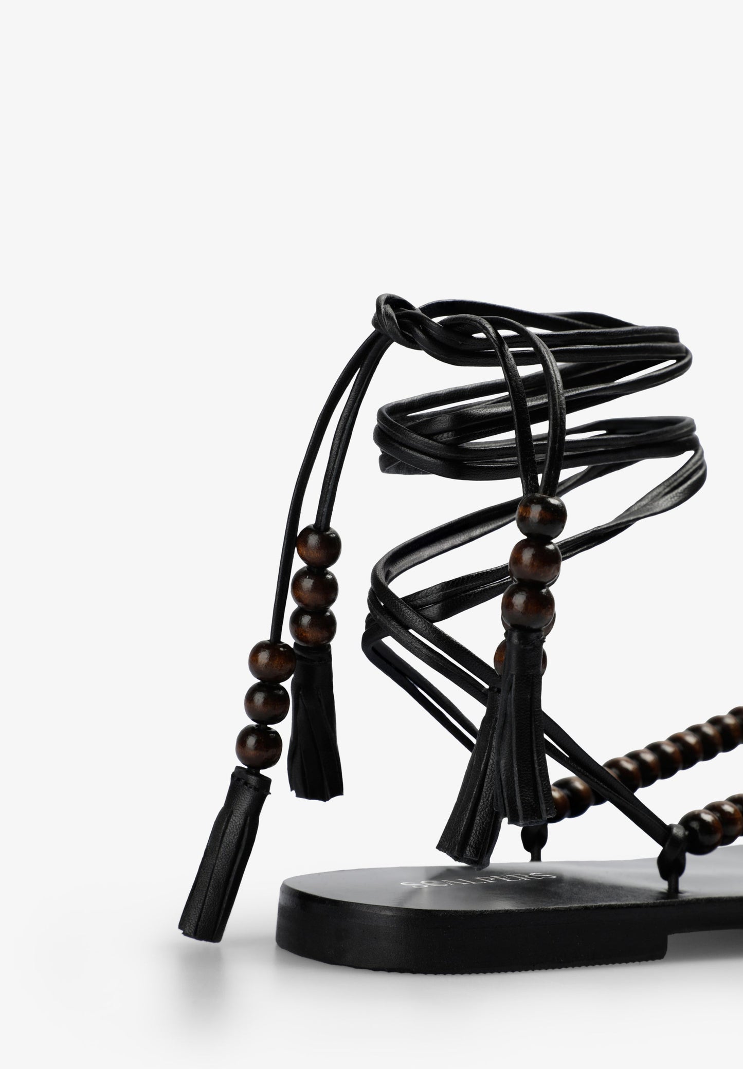 SANDALES CUIR PERLES