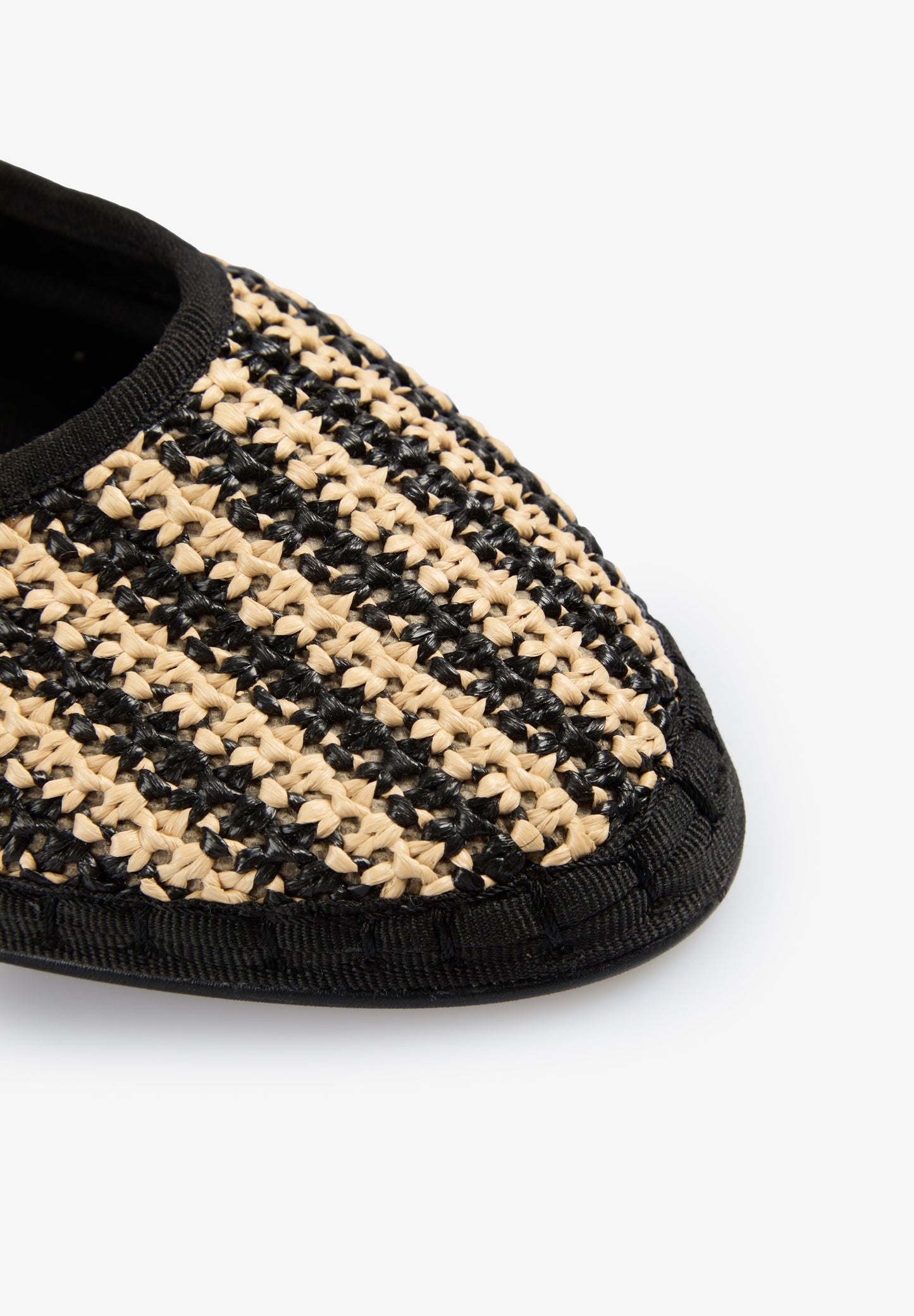 CONTRAST BRAIDED BALLET FLATS