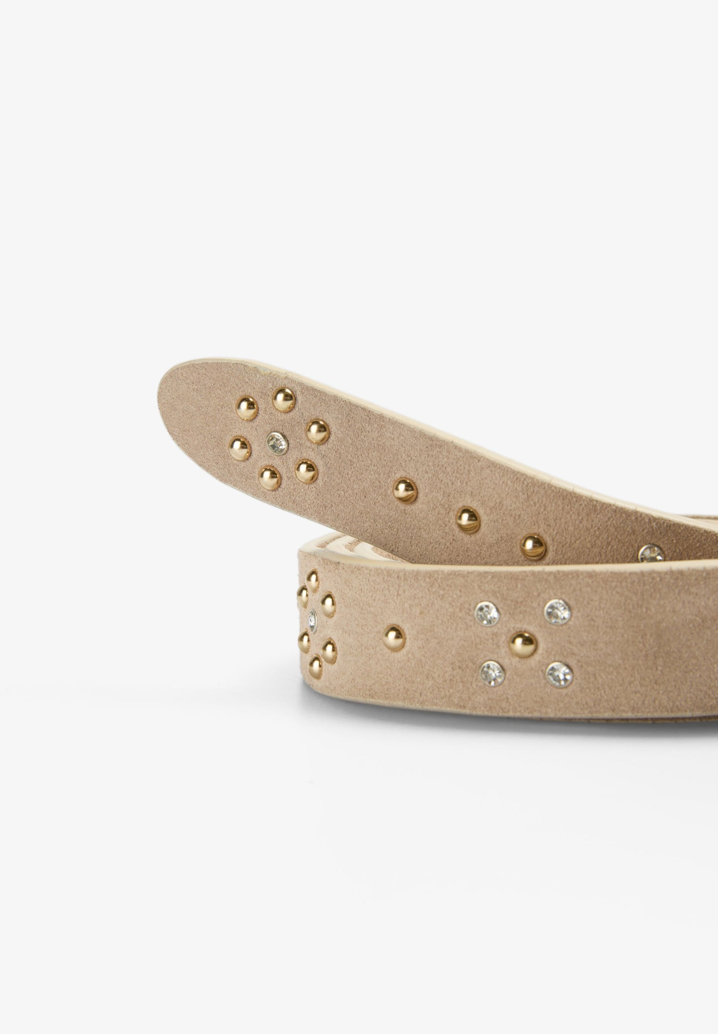 STUDDED SUEDE BELT