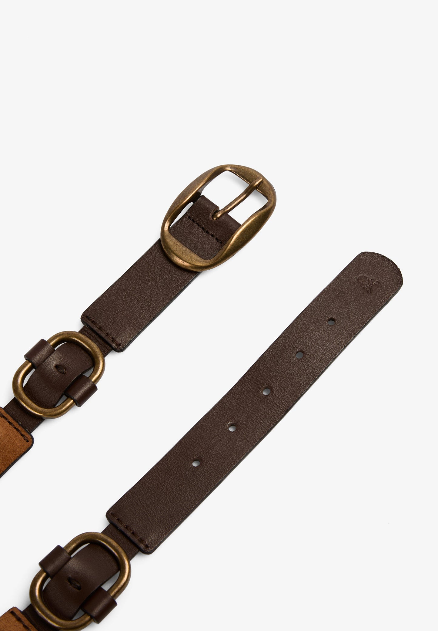 LEATHER BELT WITH BUCKLES