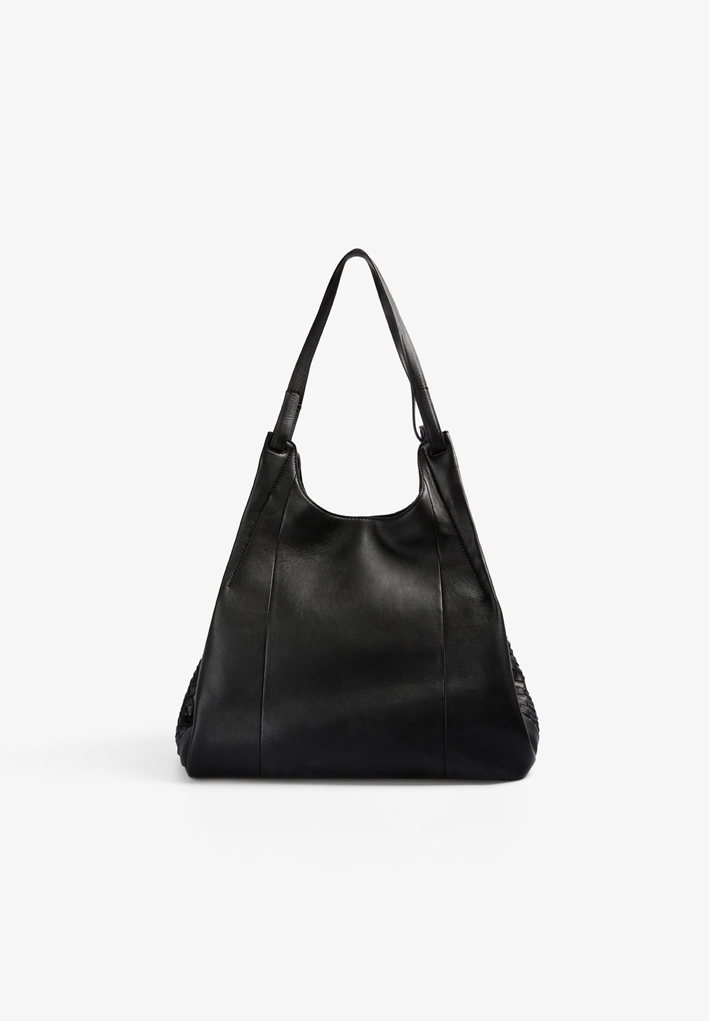 BRAIDED LEATHER TOTE BAG