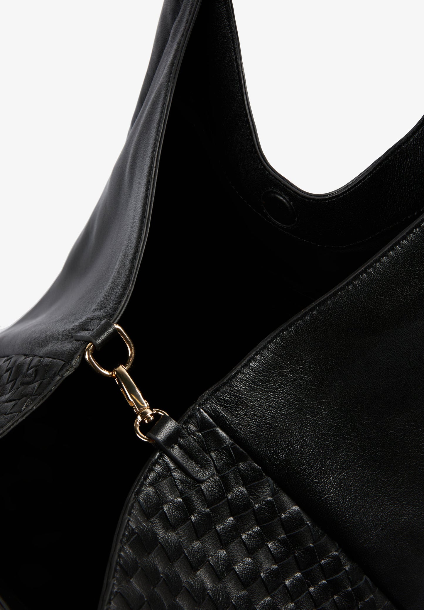 BRAIDED LEATHER TOTE BAG