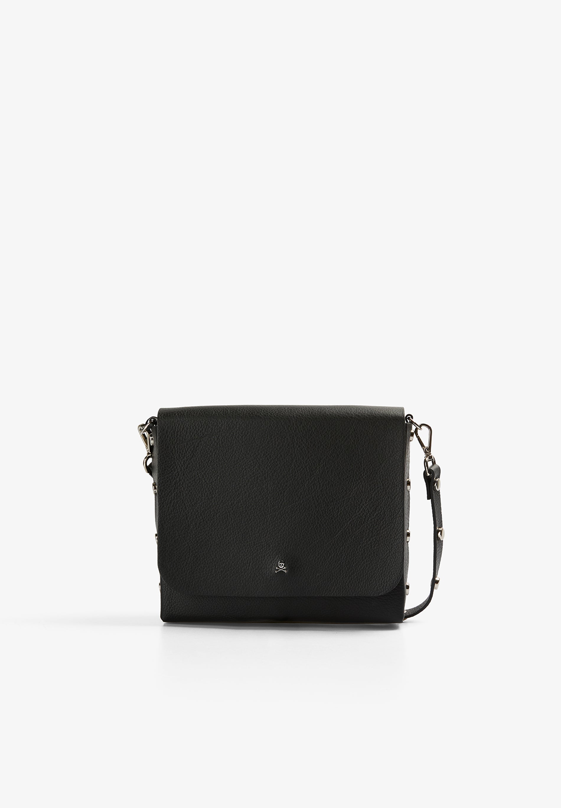 LEATHER BAG WITH APPLIQUÉS