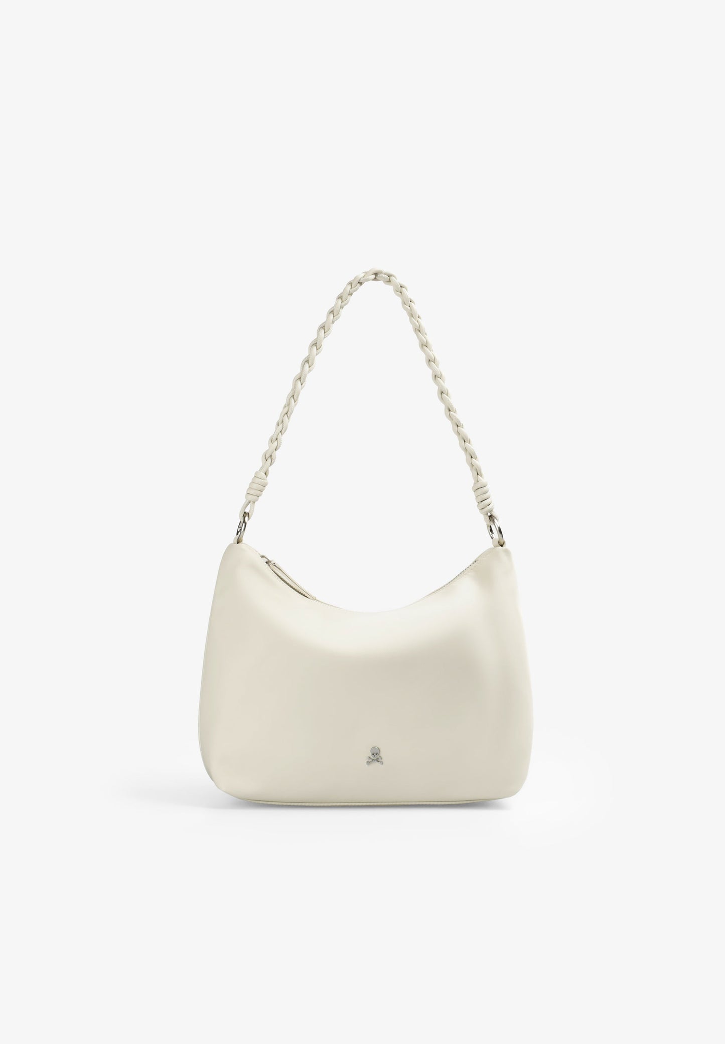 PLAIN BAG WITH BRAIDED HANDLE