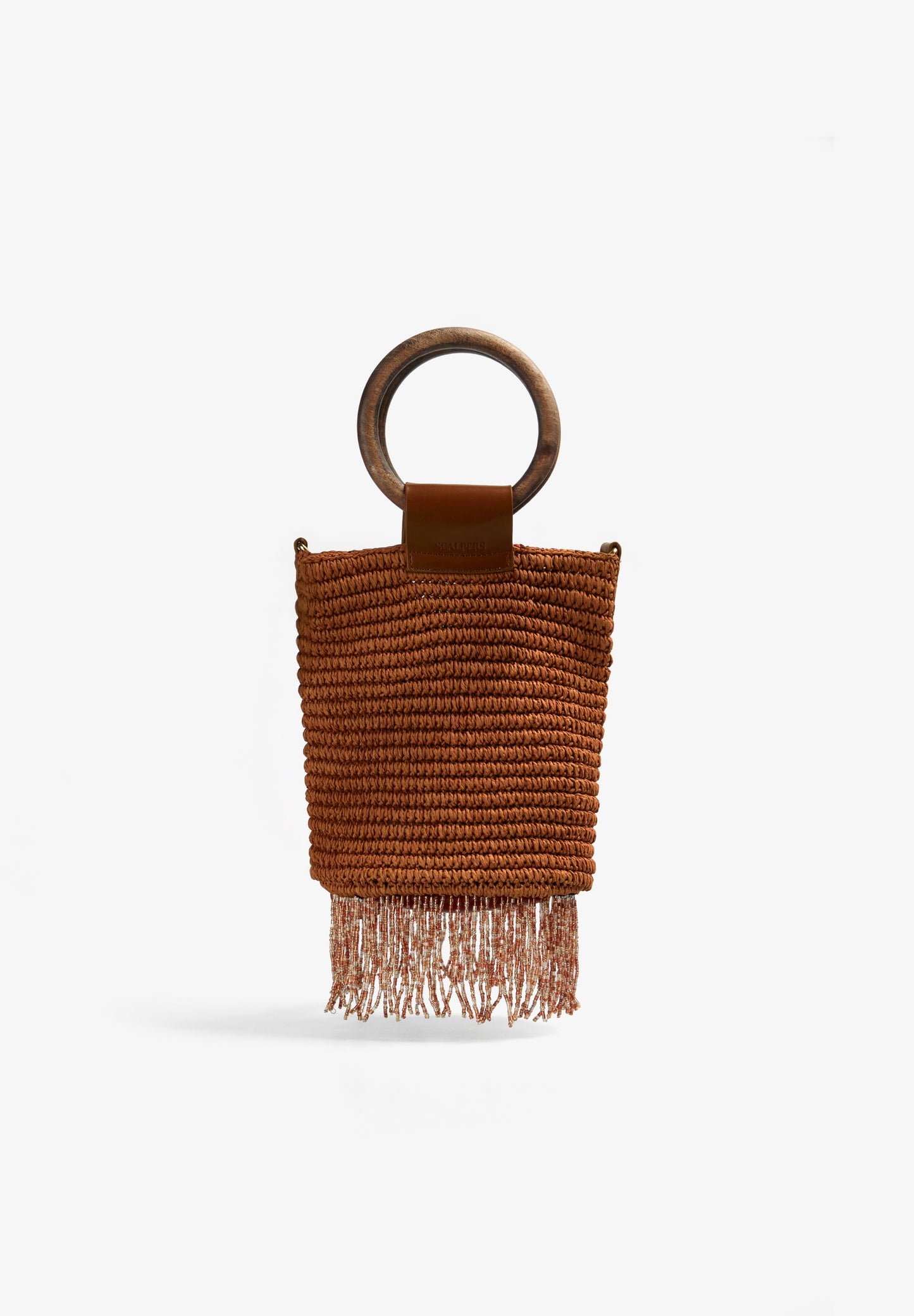 BAG WITH BEADED FRINGES