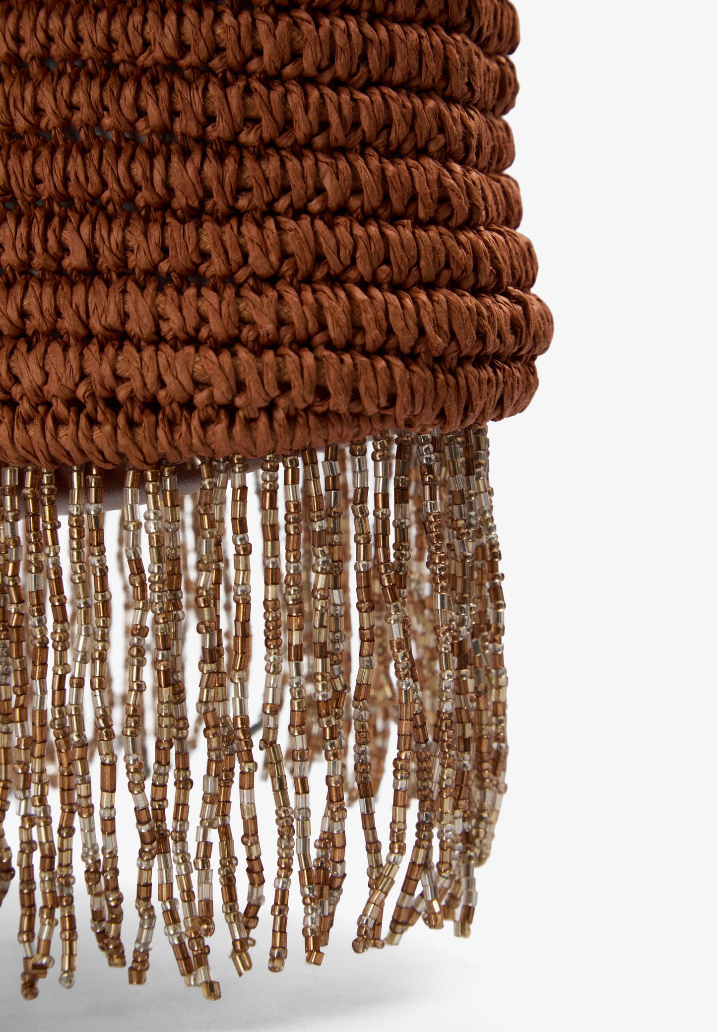 BAG WITH BEADED FRINGES