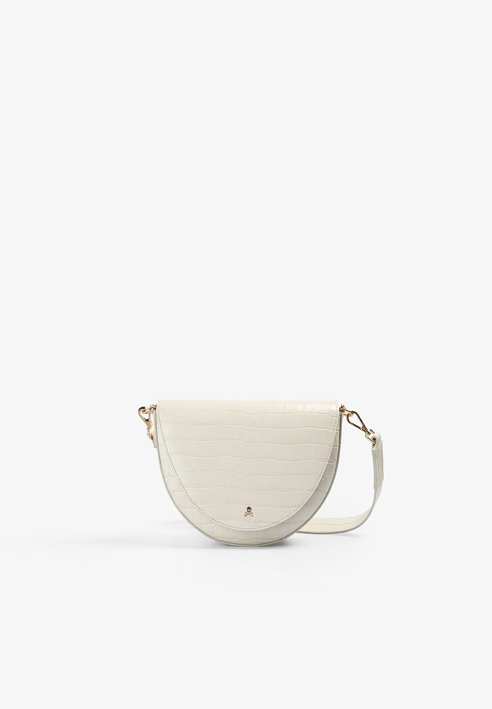 EMBOSSED LEATHER CROSSBODY BAG
