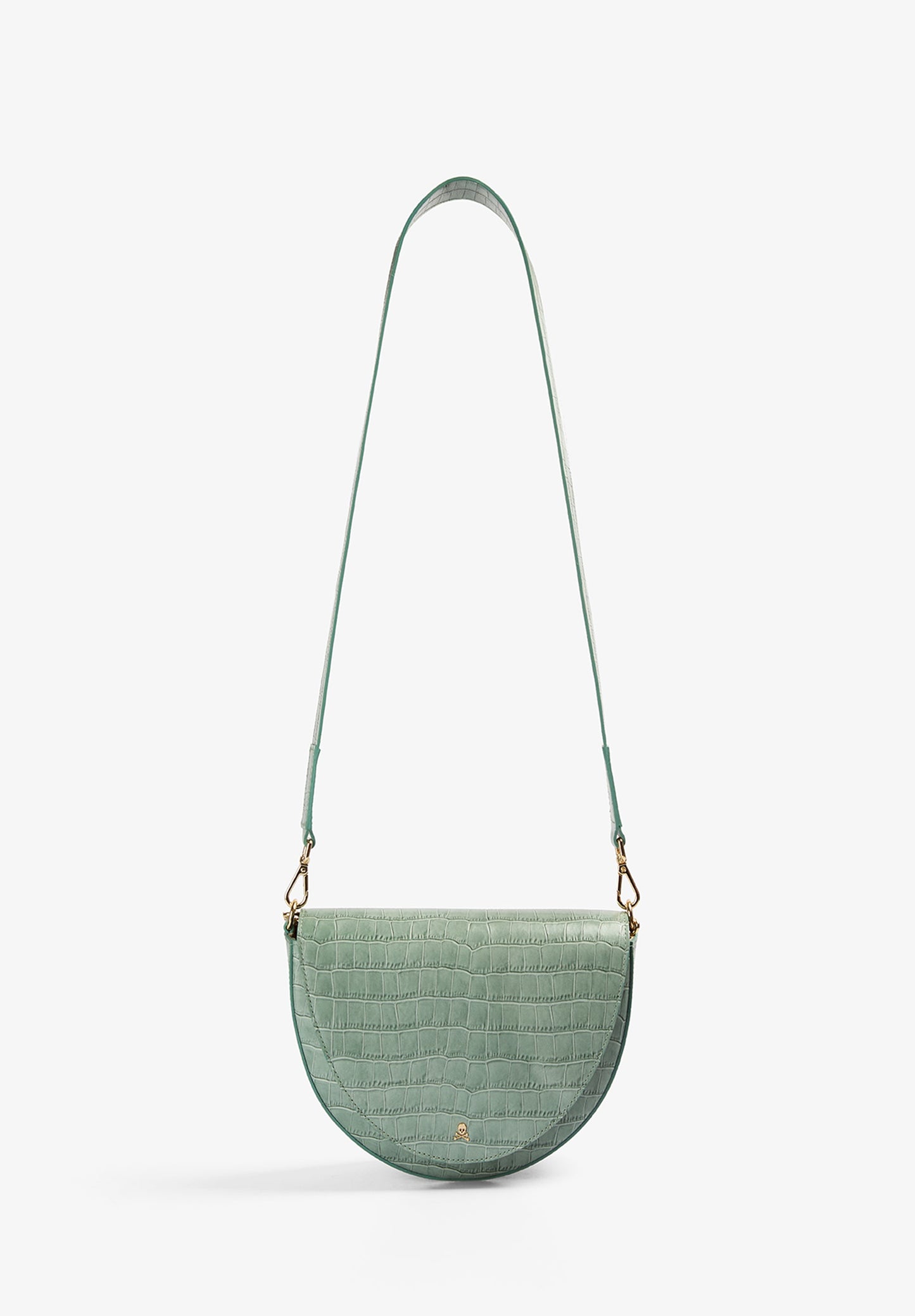 EMBOSSED LEATHER CROSSBODY BAG
