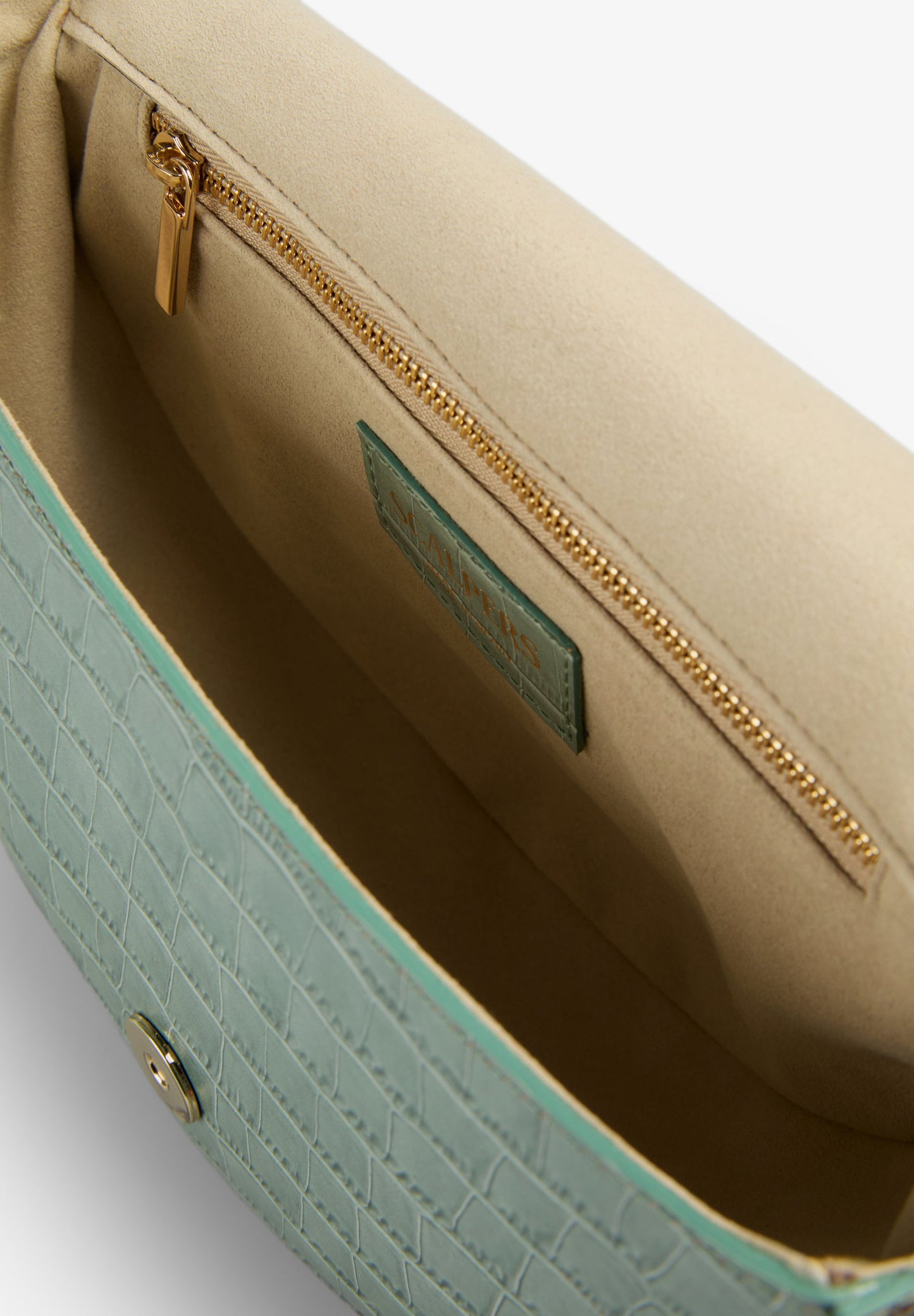 EMBOSSED LEATHER CROSSBODY BAG