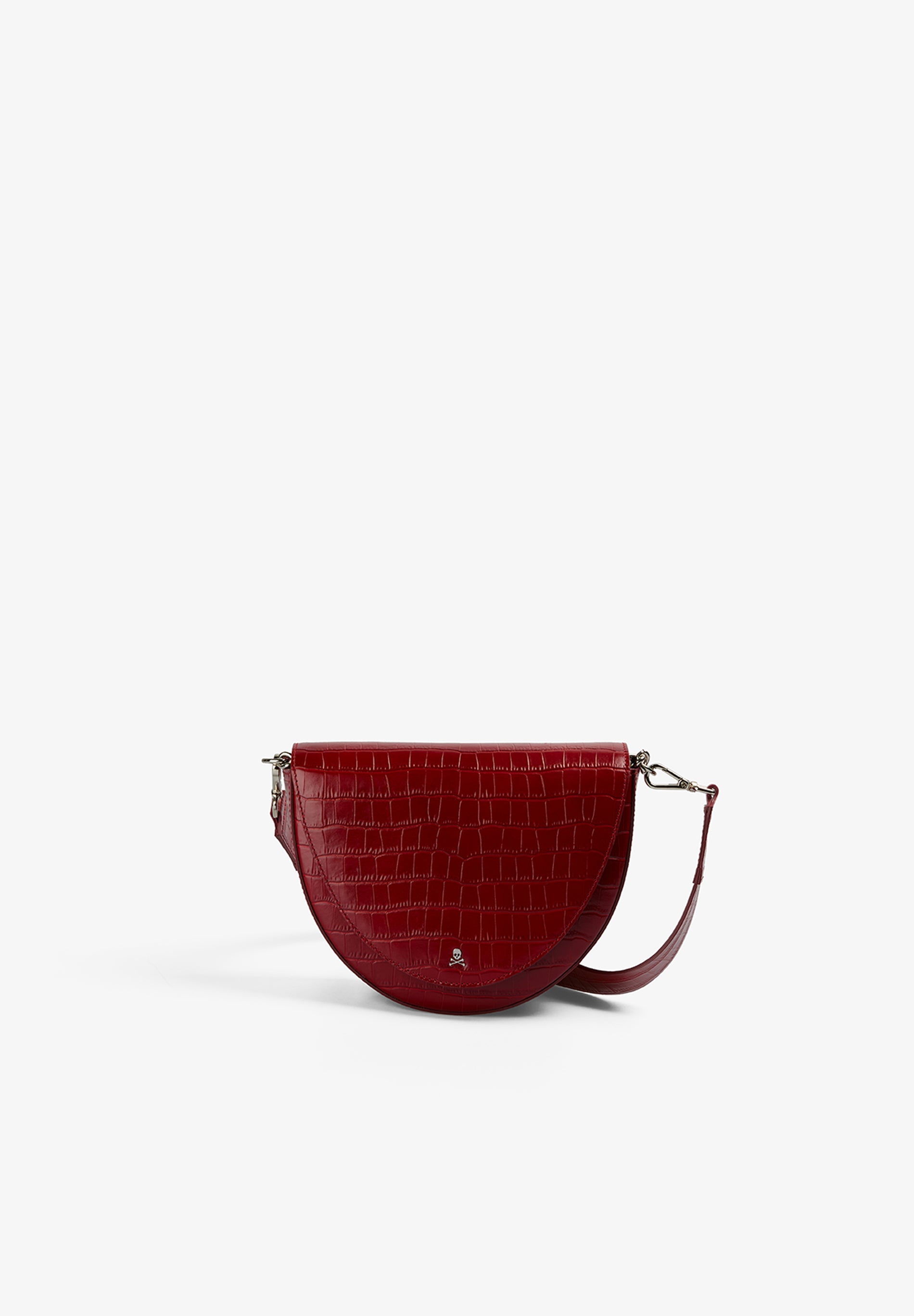 EMBOSSED LEATHER CROSSBODY BAG