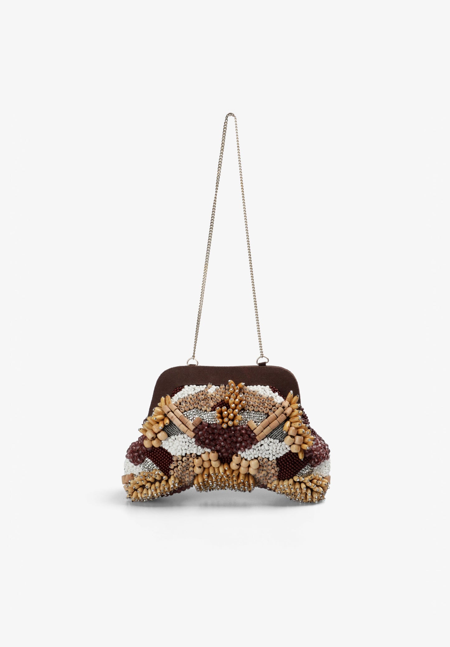 CLUTCH MIT HOLZPERLEN