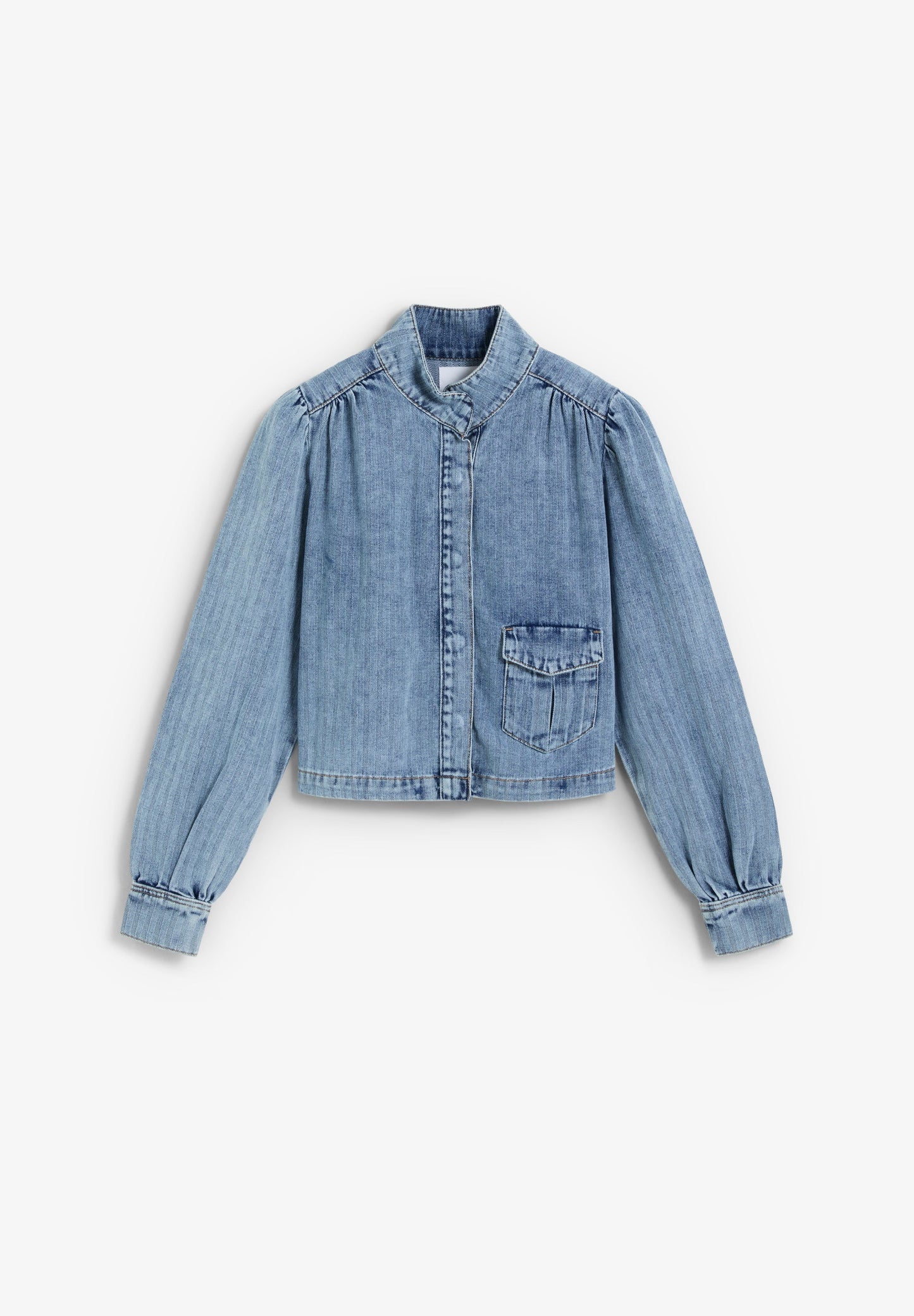 PUFF SLEEVE DENIM JACKET