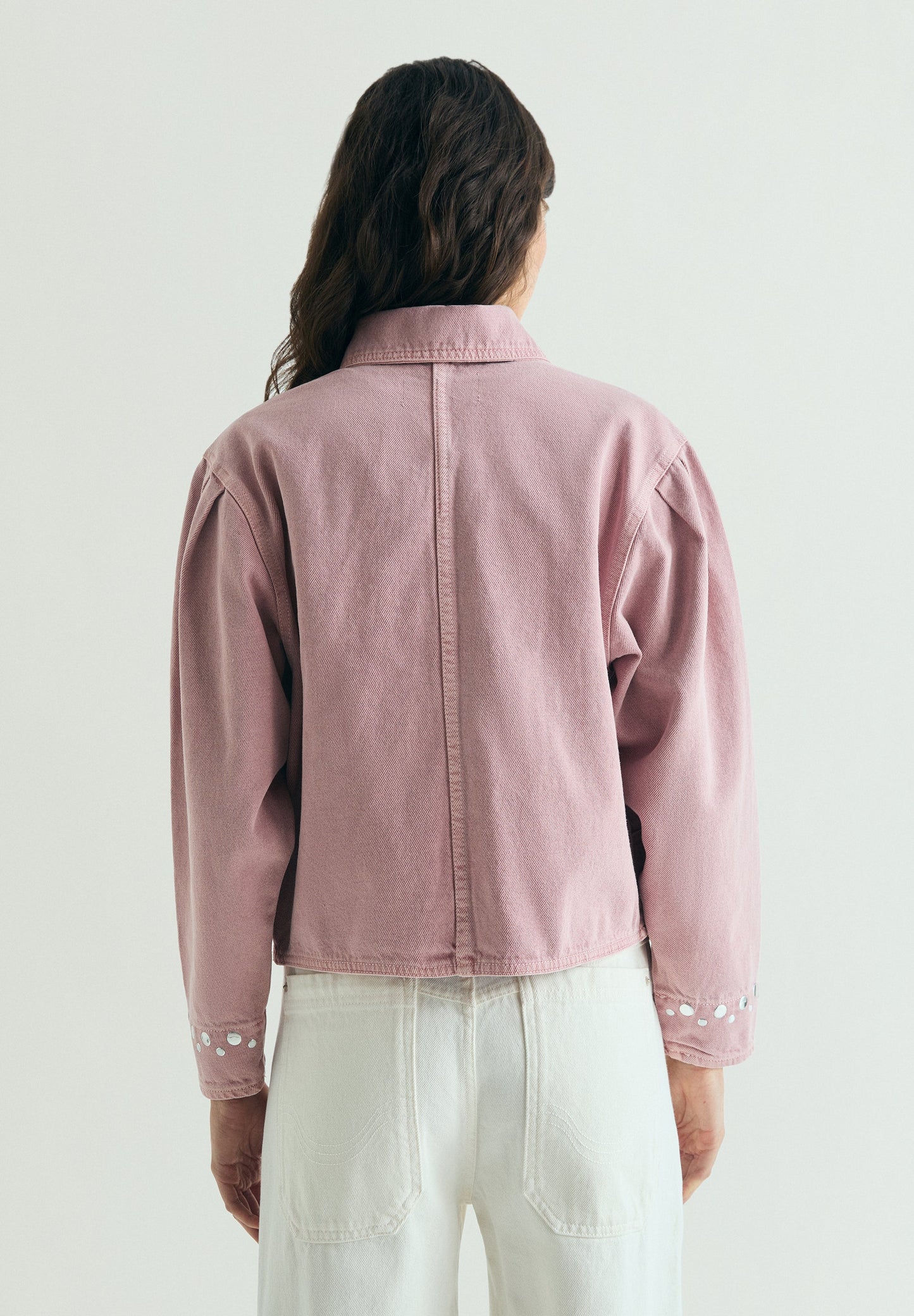 DENIM-CARDIGAN MIT NIETEN