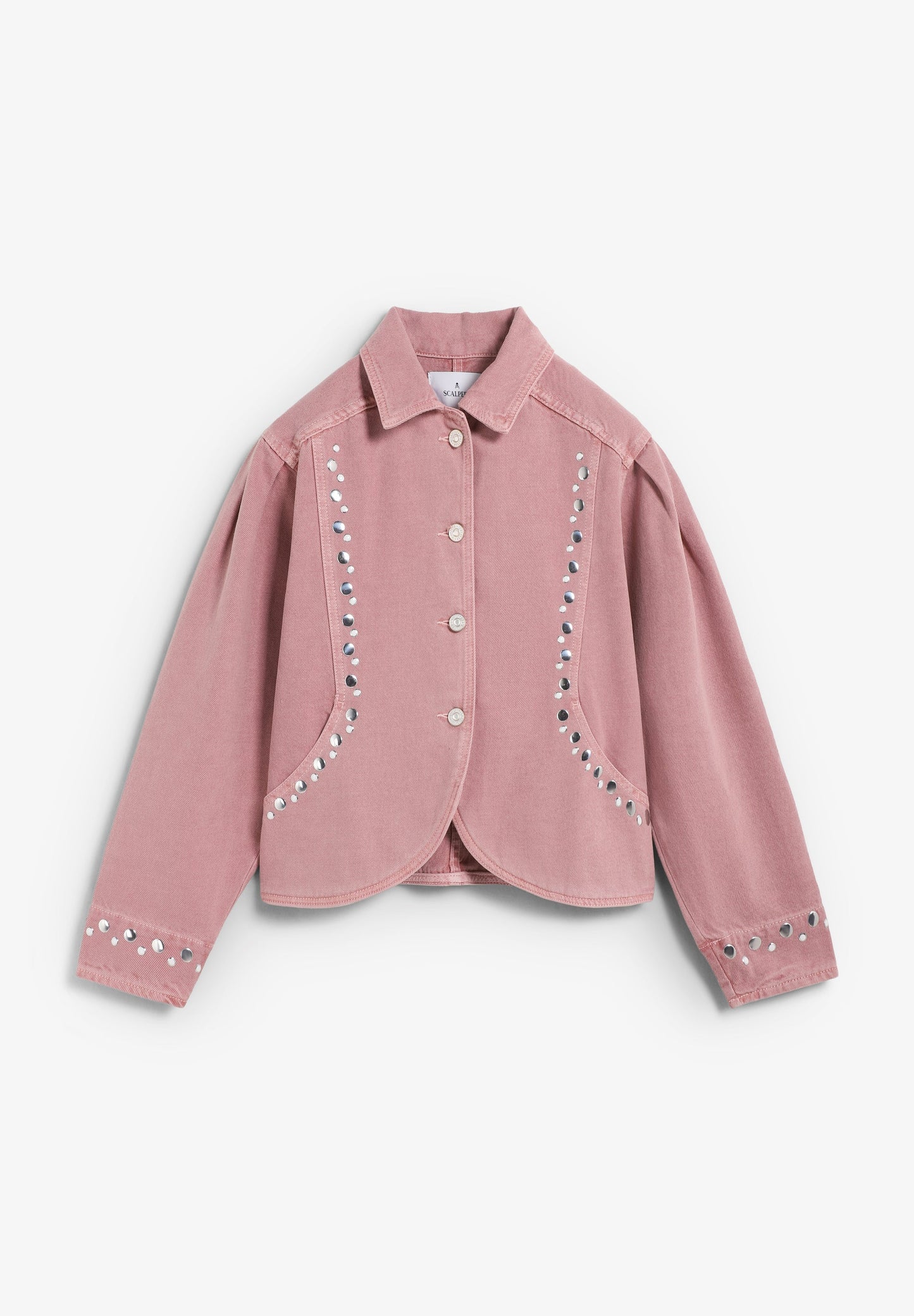 DENIM-CARDIGAN MIT NIETEN