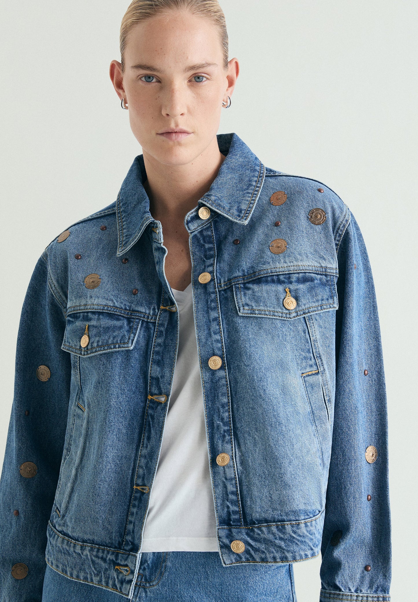 STUDDED DENIM JACKET