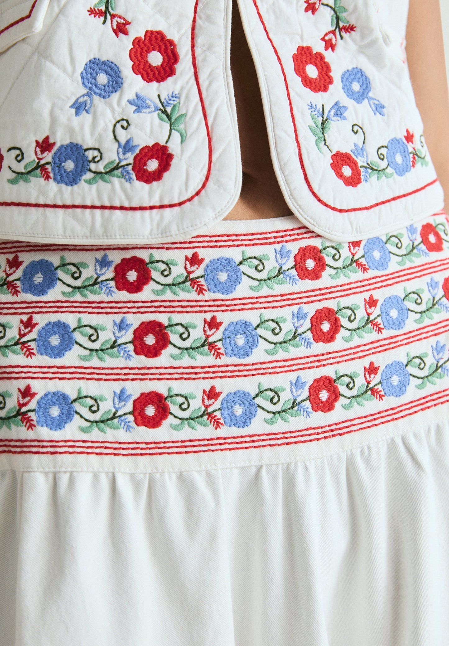 JUPE DENIM BRODERIES