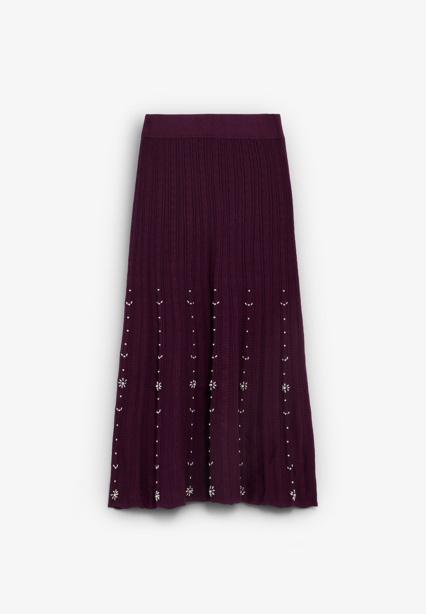 MIDI SKIRT WITH RHINESTONES