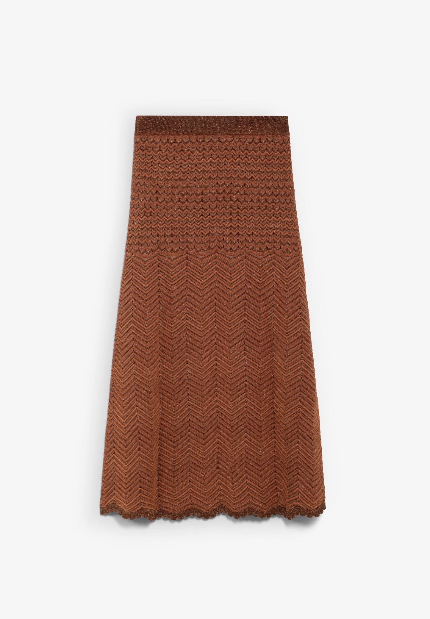 KNIT SKIRT WITH METALLIC THREAD