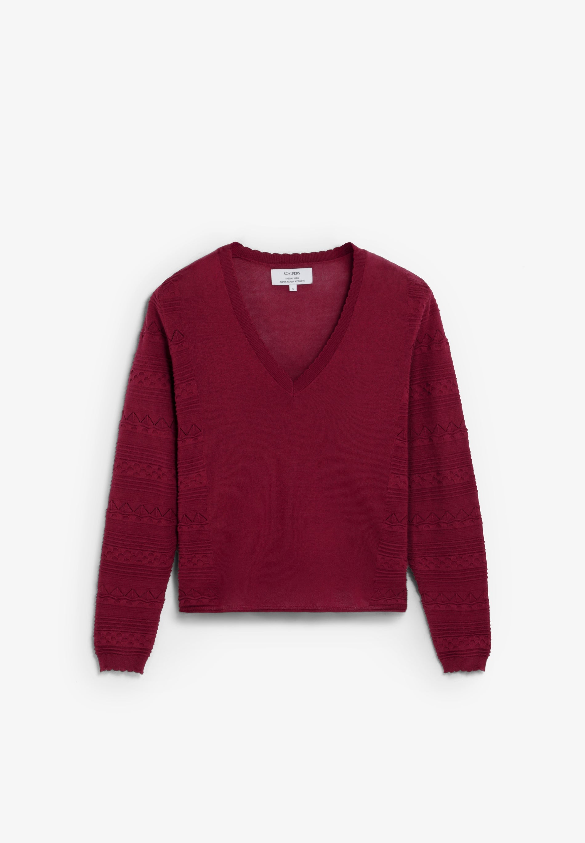 PULL EN MAILLE COL EN V
