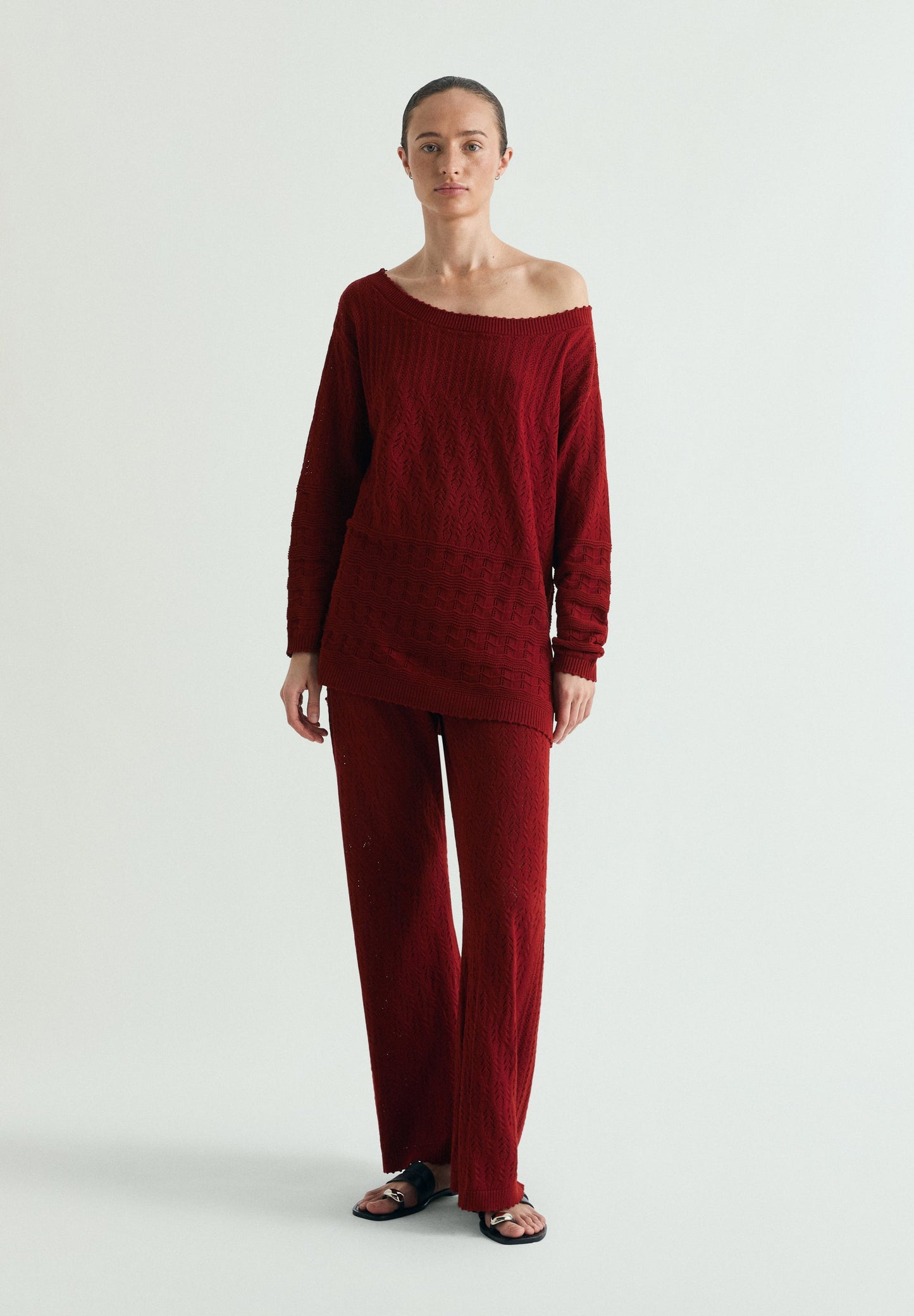POINTELLE CUT-OUT SWEATER