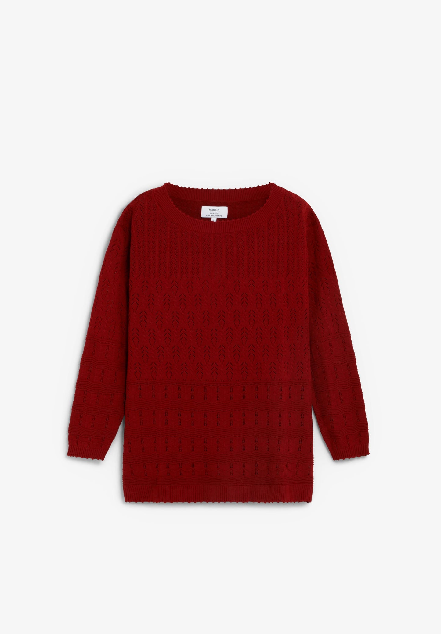 POINTELLE-PULLOVER MIT SCHLITZEN