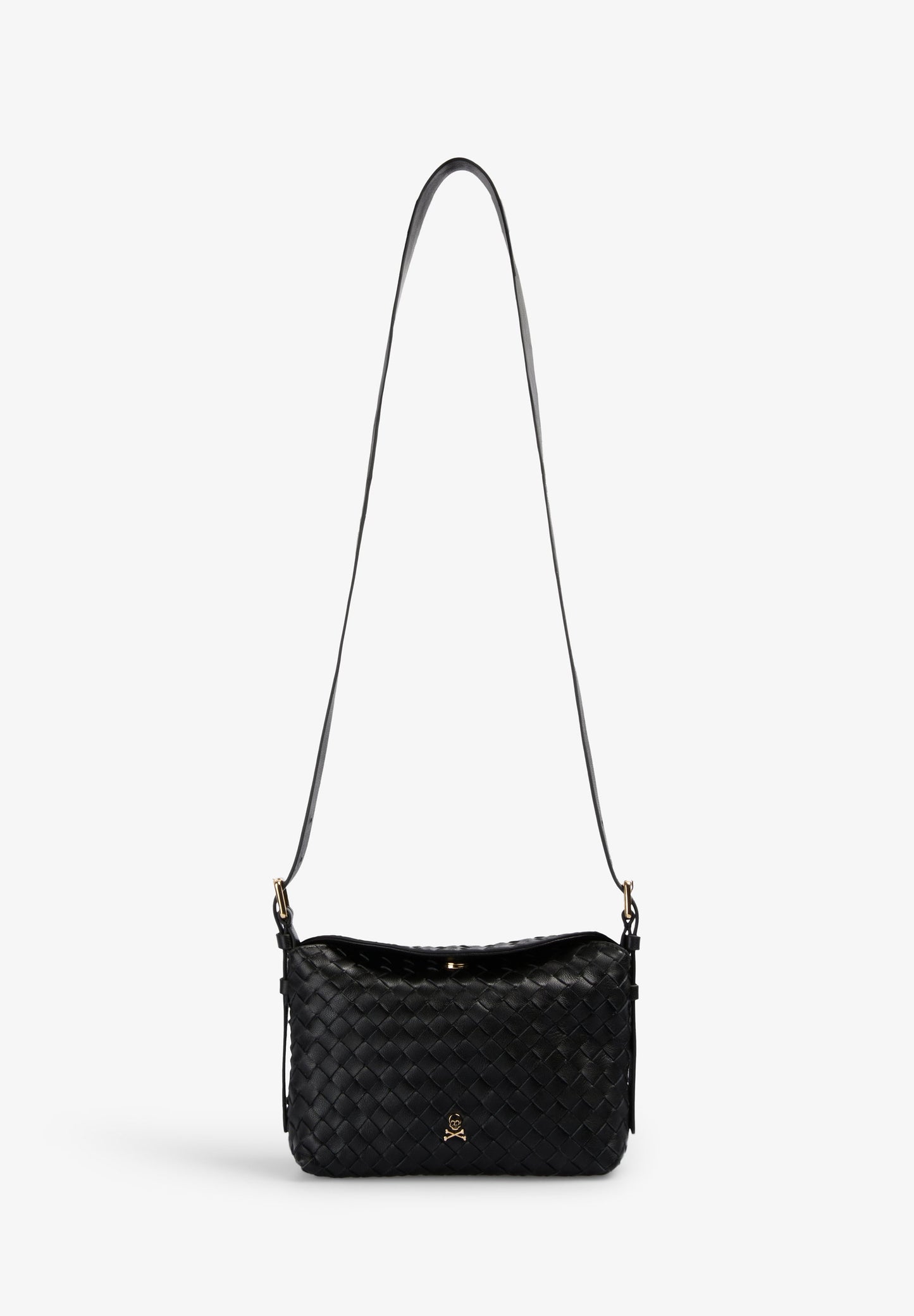 BRAIDED LEATHER CROSSBODY BAG