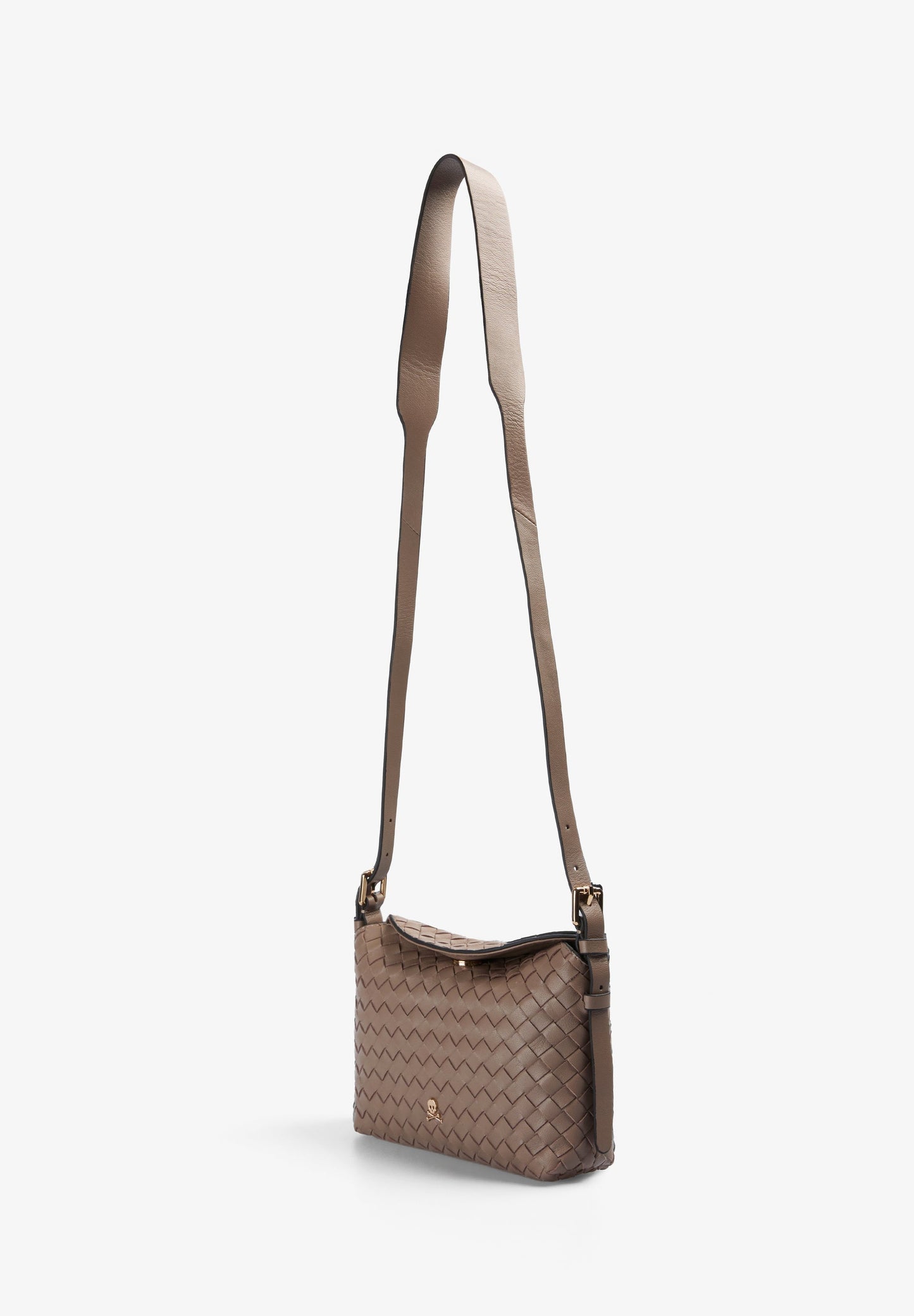 BRAIDED LEATHER CROSSBODY BAG