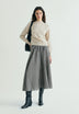 CHECK MIDI SKIRT