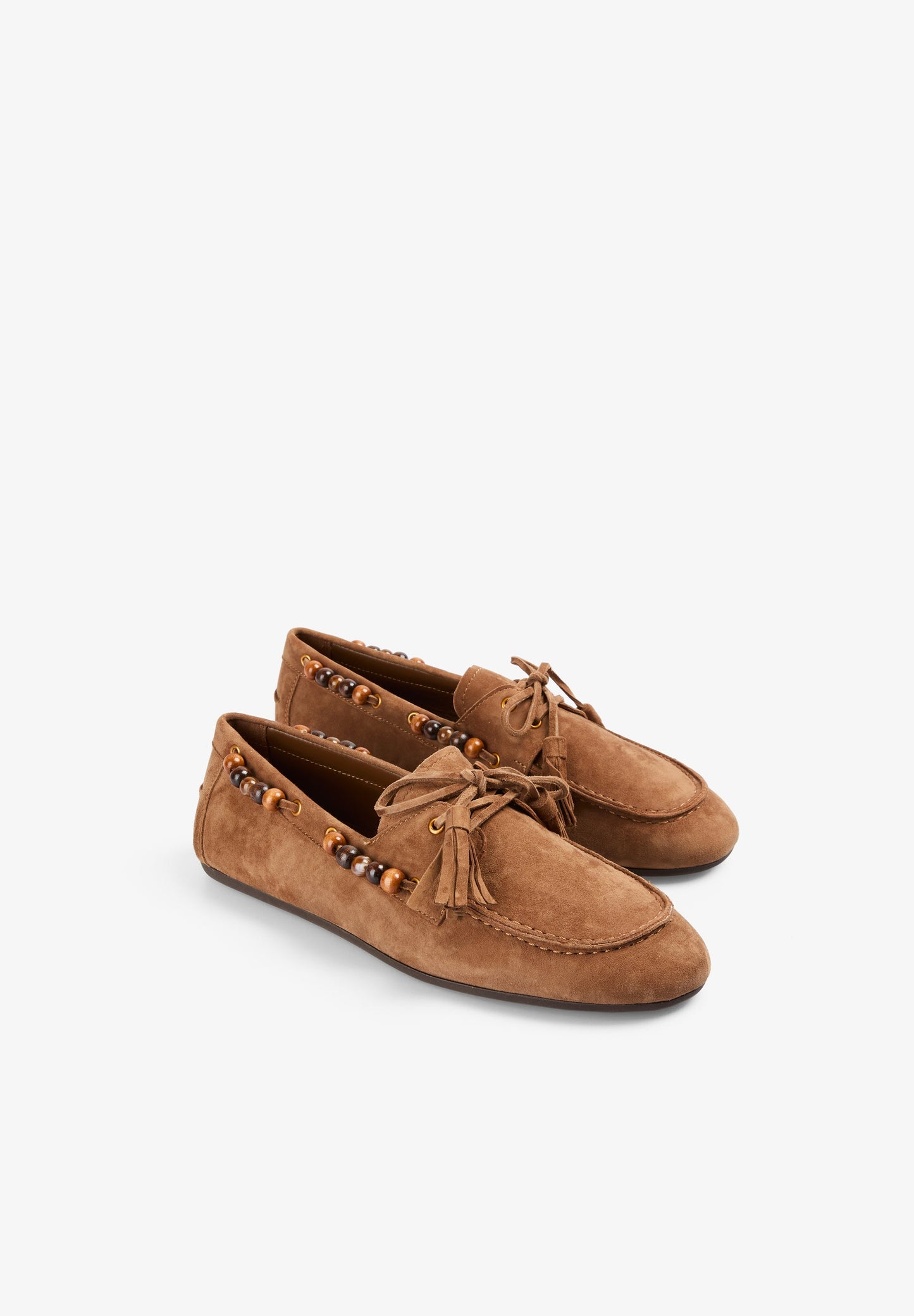 HALBSCHUHE AUS WILDLEDER MT PERLEN