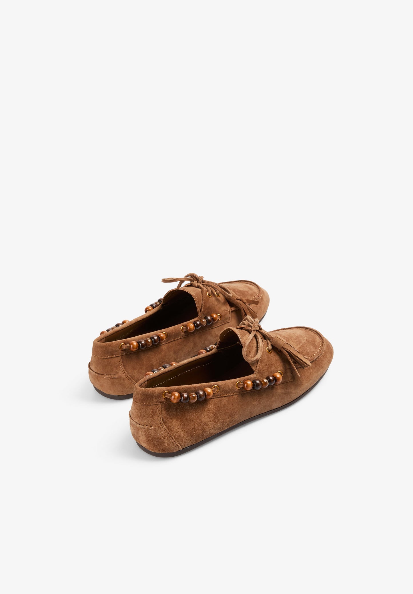 HALBSCHUHE AUS WILDLEDER MT PERLEN