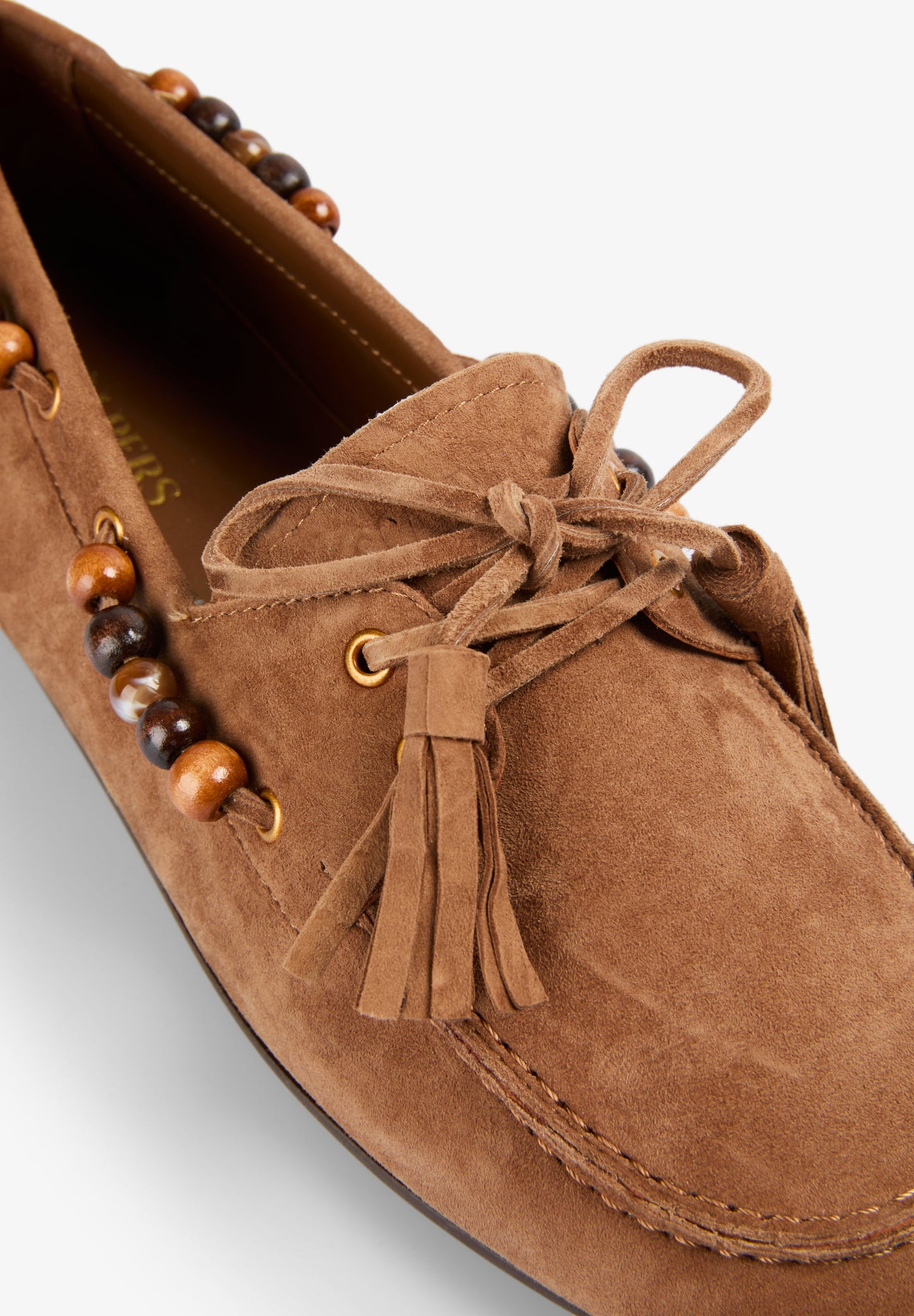 HALBSCHUHE AUS WILDLEDER MT PERLEN