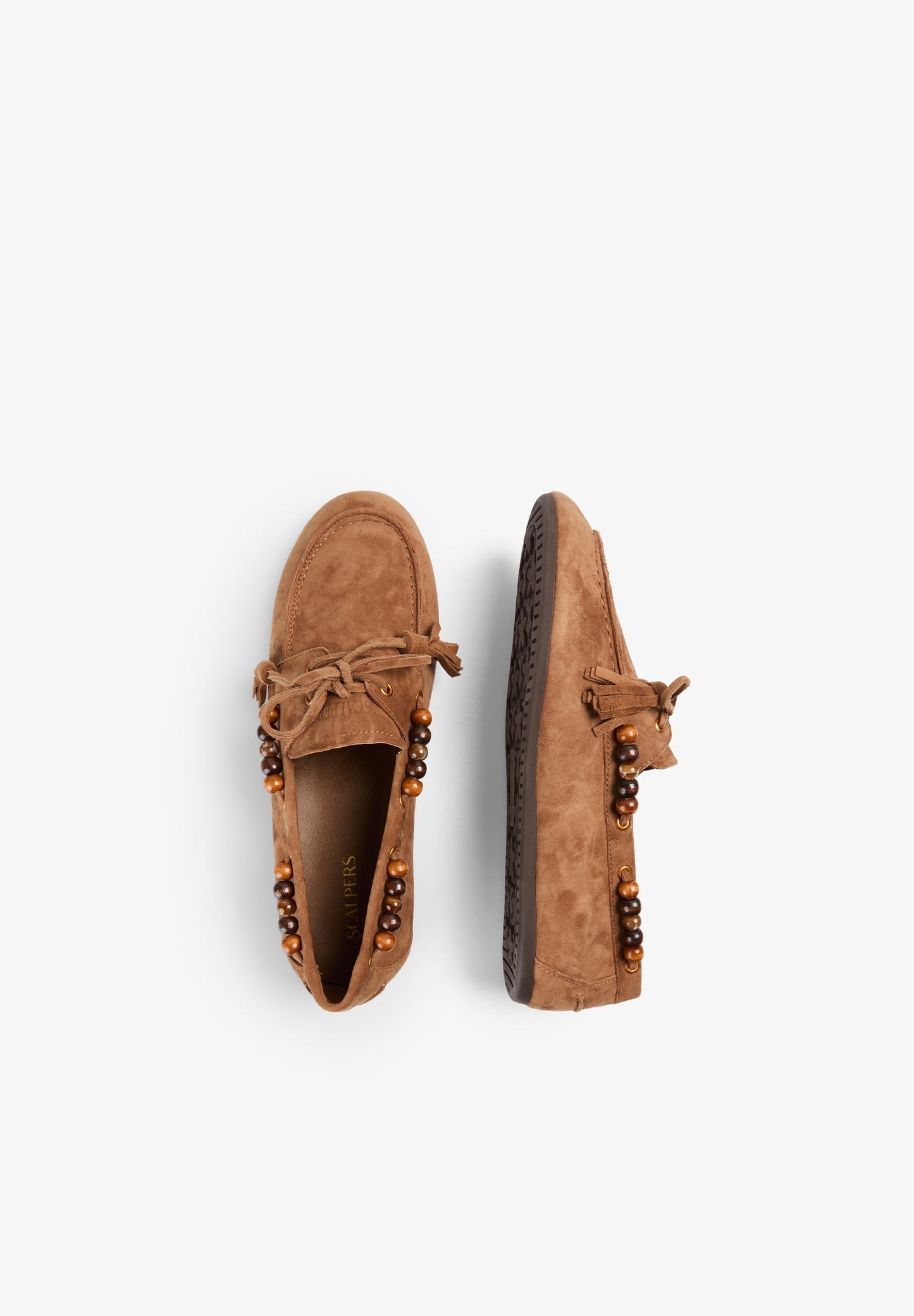 HALBSCHUHE AUS WILDLEDER MT PERLEN