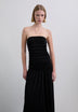 GATHERED KNIT DRESS
