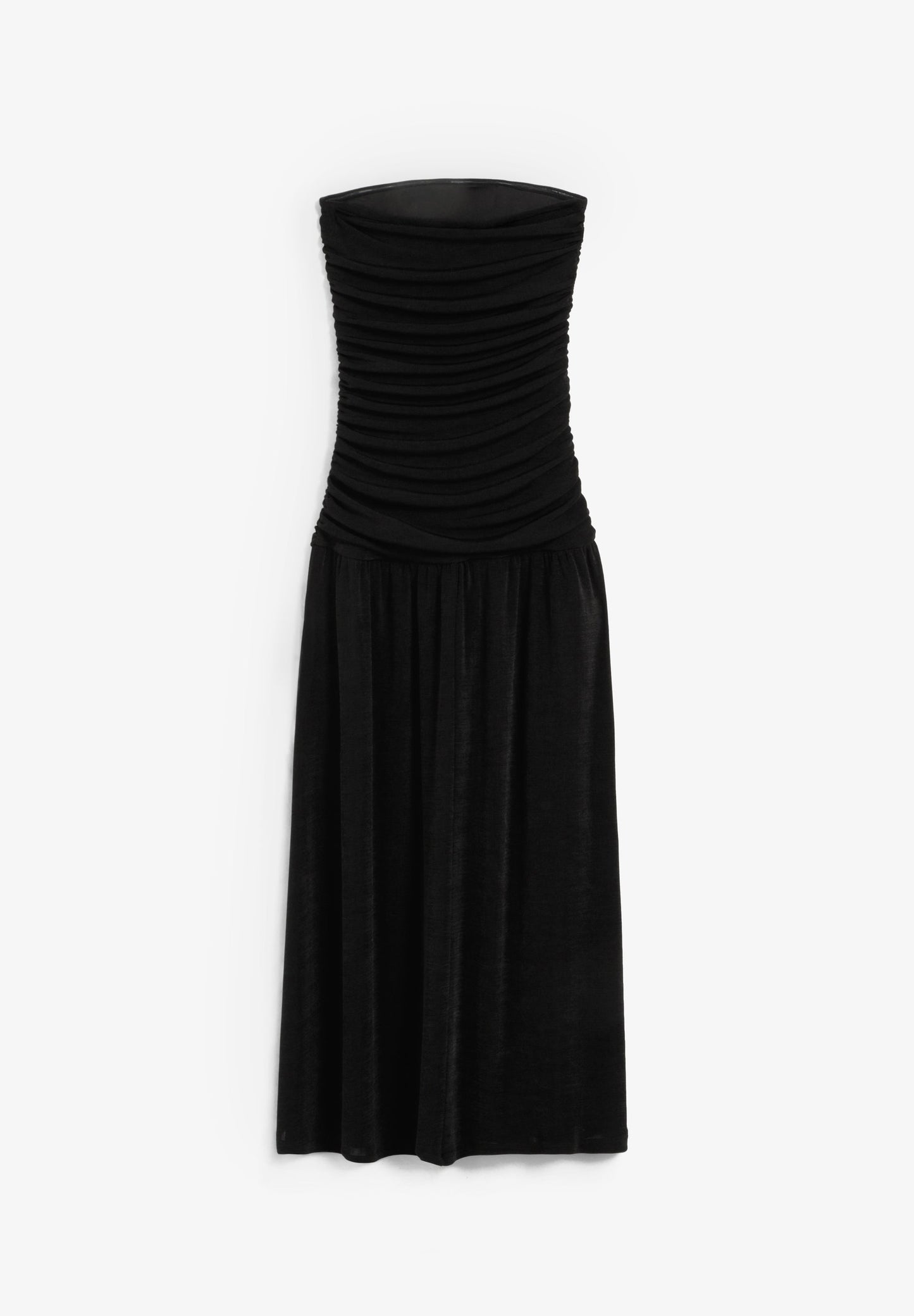 GATHERED KNIT DRESS