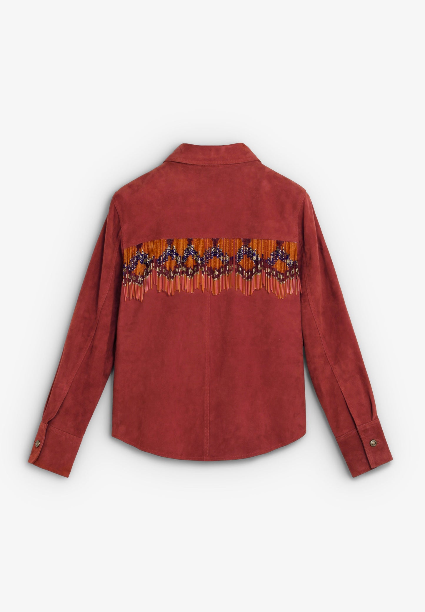 CARDIGAN AUS WILDLEDER MT PERLEN