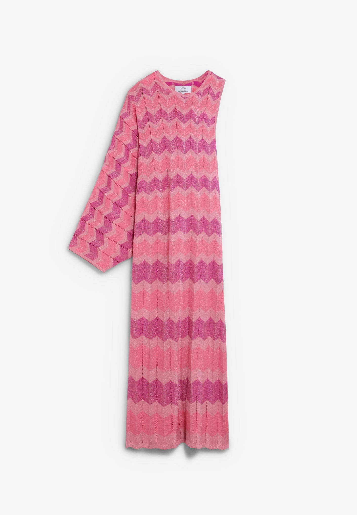 ASYMMETRIC LUREX KNIT DRESS