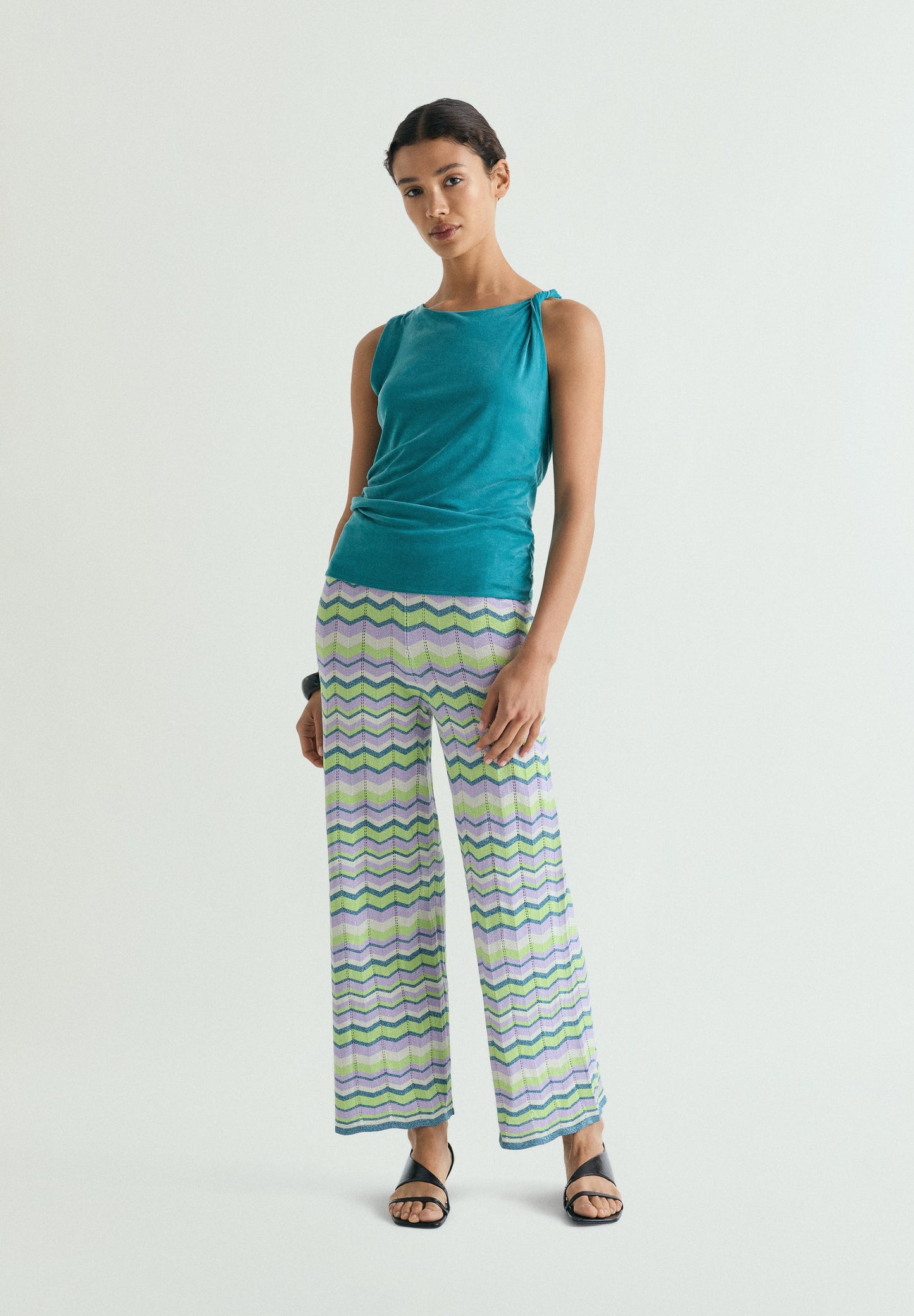 LUREX KNIT TROUSERS