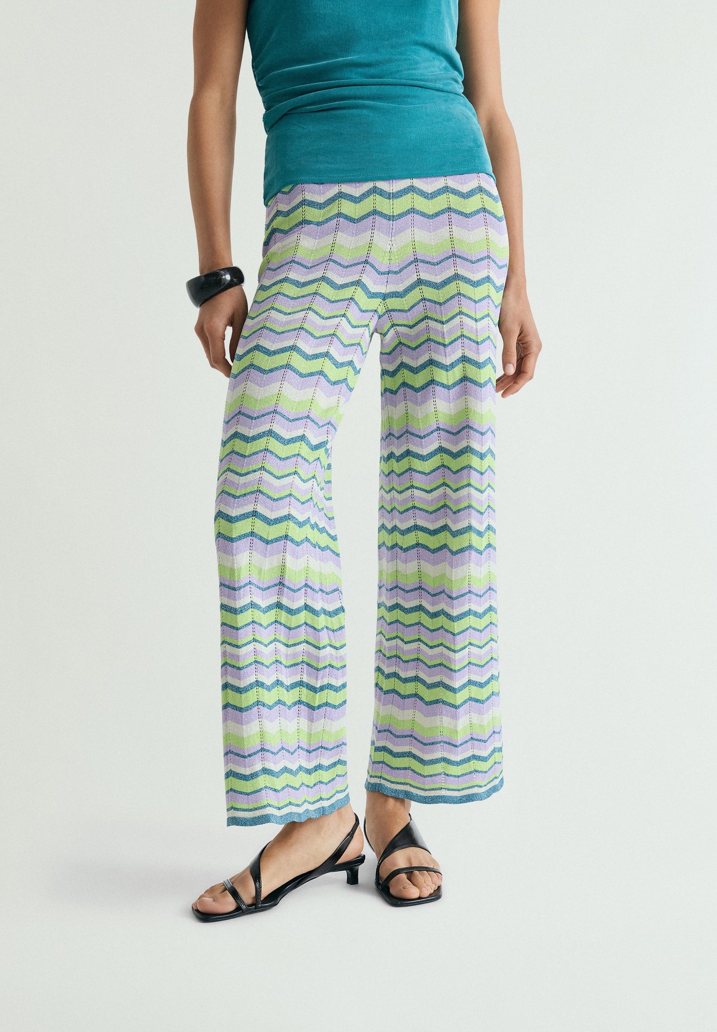 LUREX KNIT TROUSERS