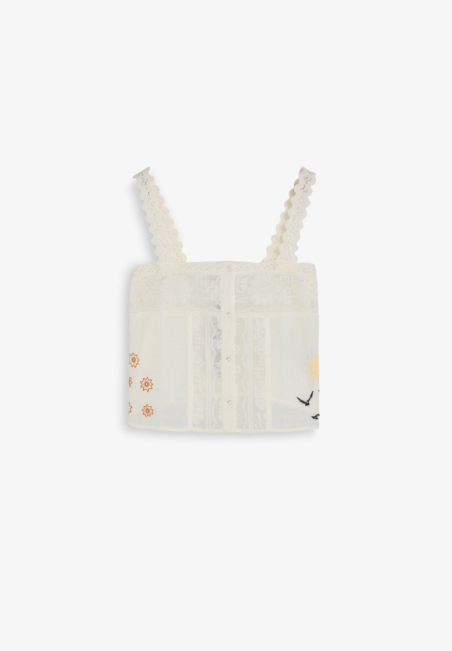 TOP BRODÉ DENTELLE