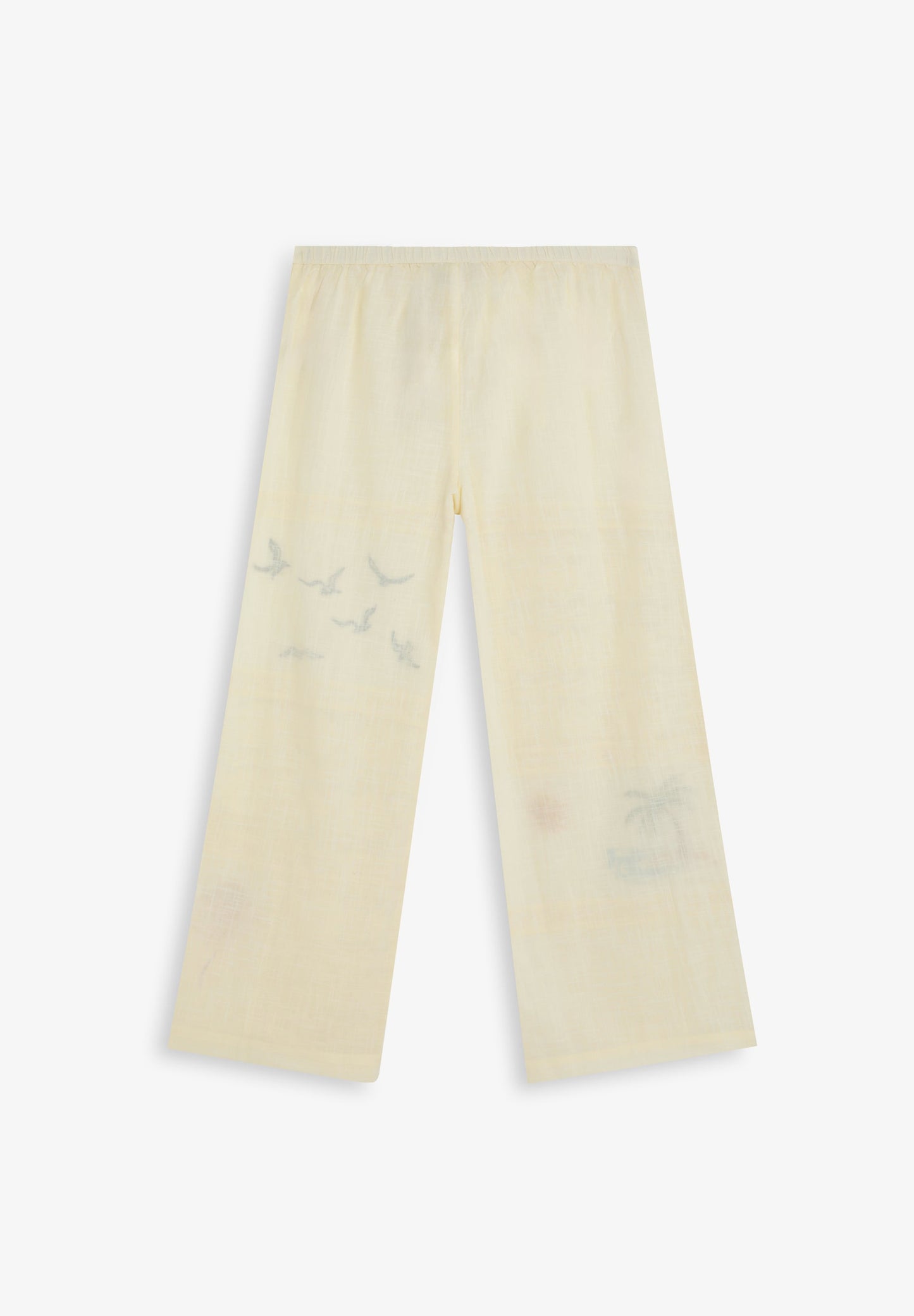 TROUSERS WITH EMBROIDERY AND LACE