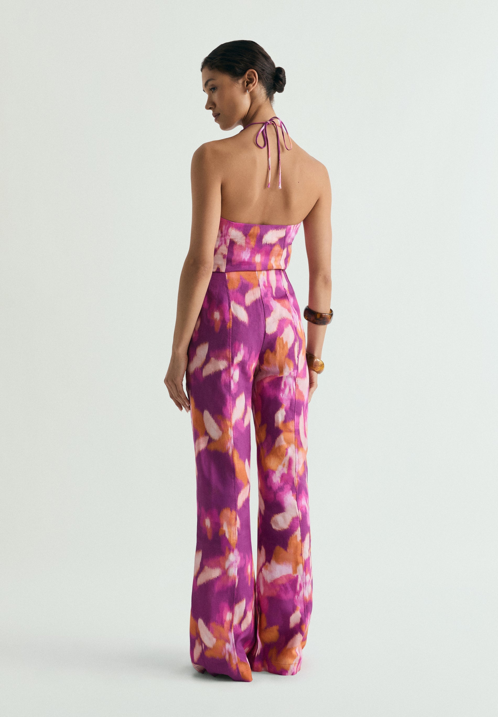 BOOTCUT LINEN TROUSERS